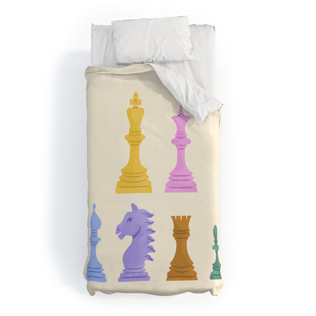 Design by Spark Chess Duvet Cover