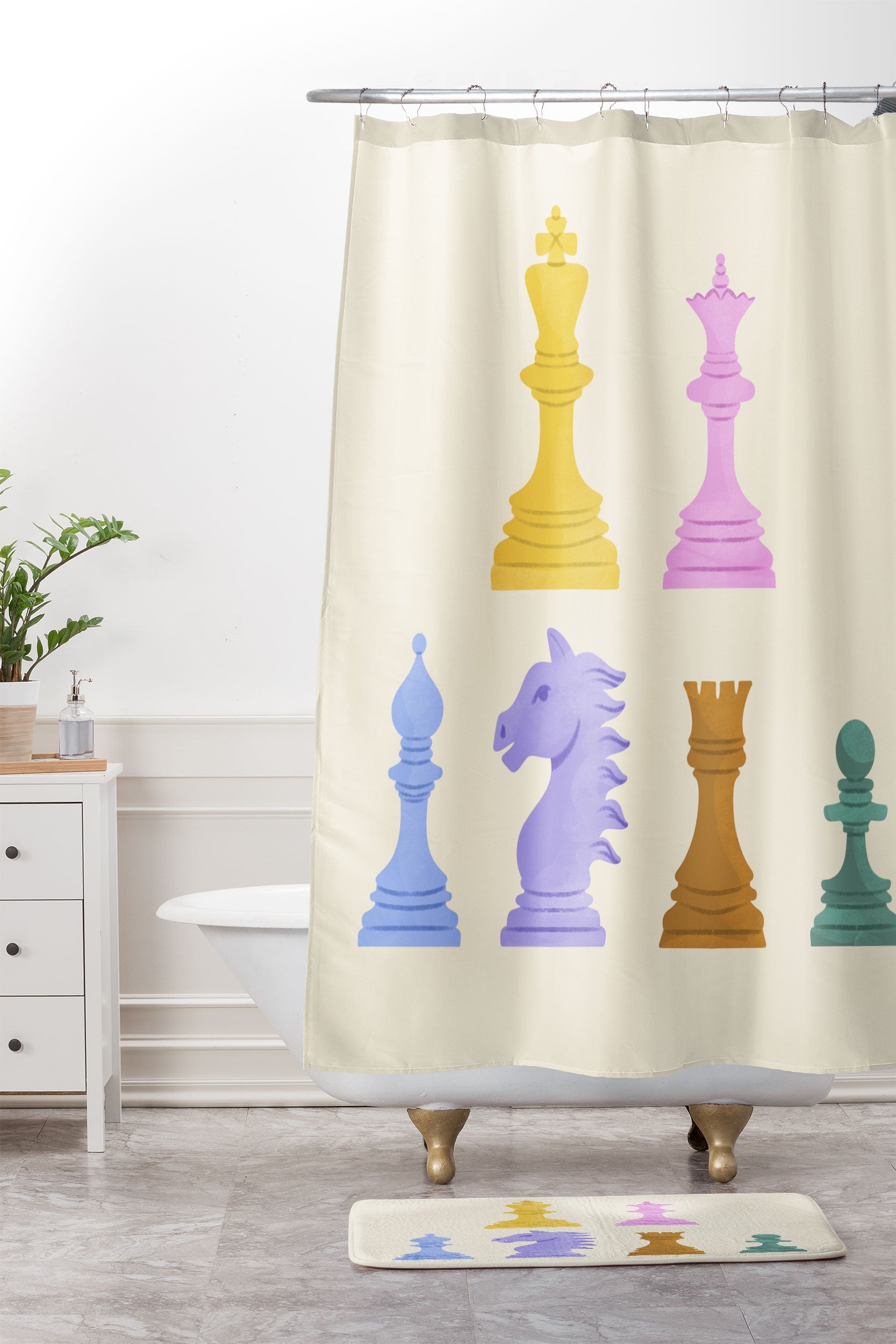 Design by Spark Chess Memory Foam Bath Mat