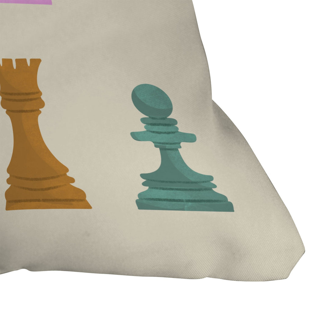 Design by Spark Chess Throw Pillow