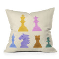 Design by Spark Chess Outdoor Throw Pillow