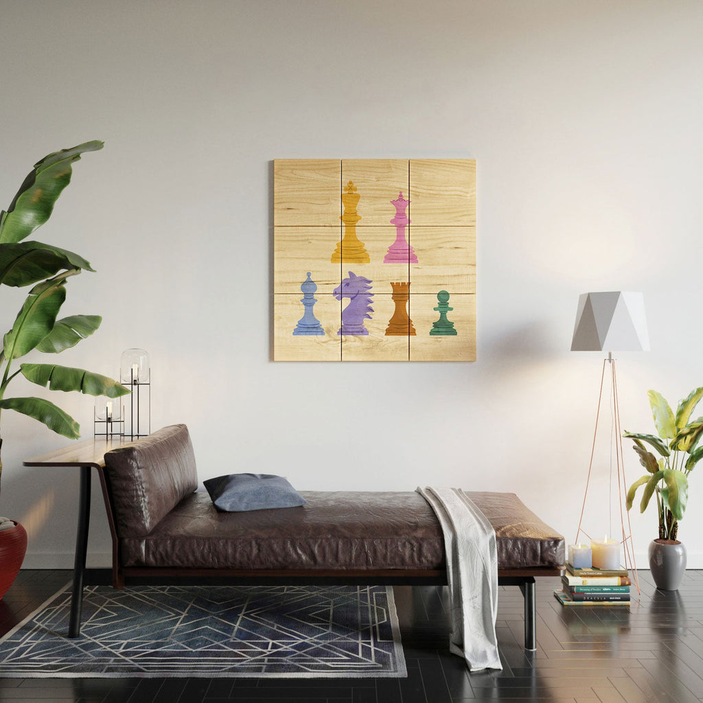 Design by Spark Chess Wood Wall Mural