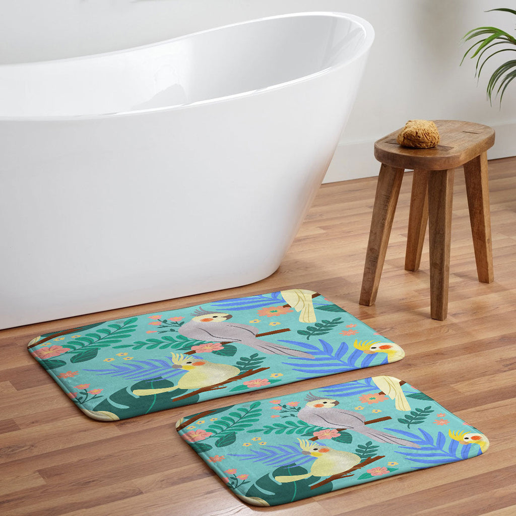 Design by Spark Cockatiel Beauty Memory Foam Bath Mat