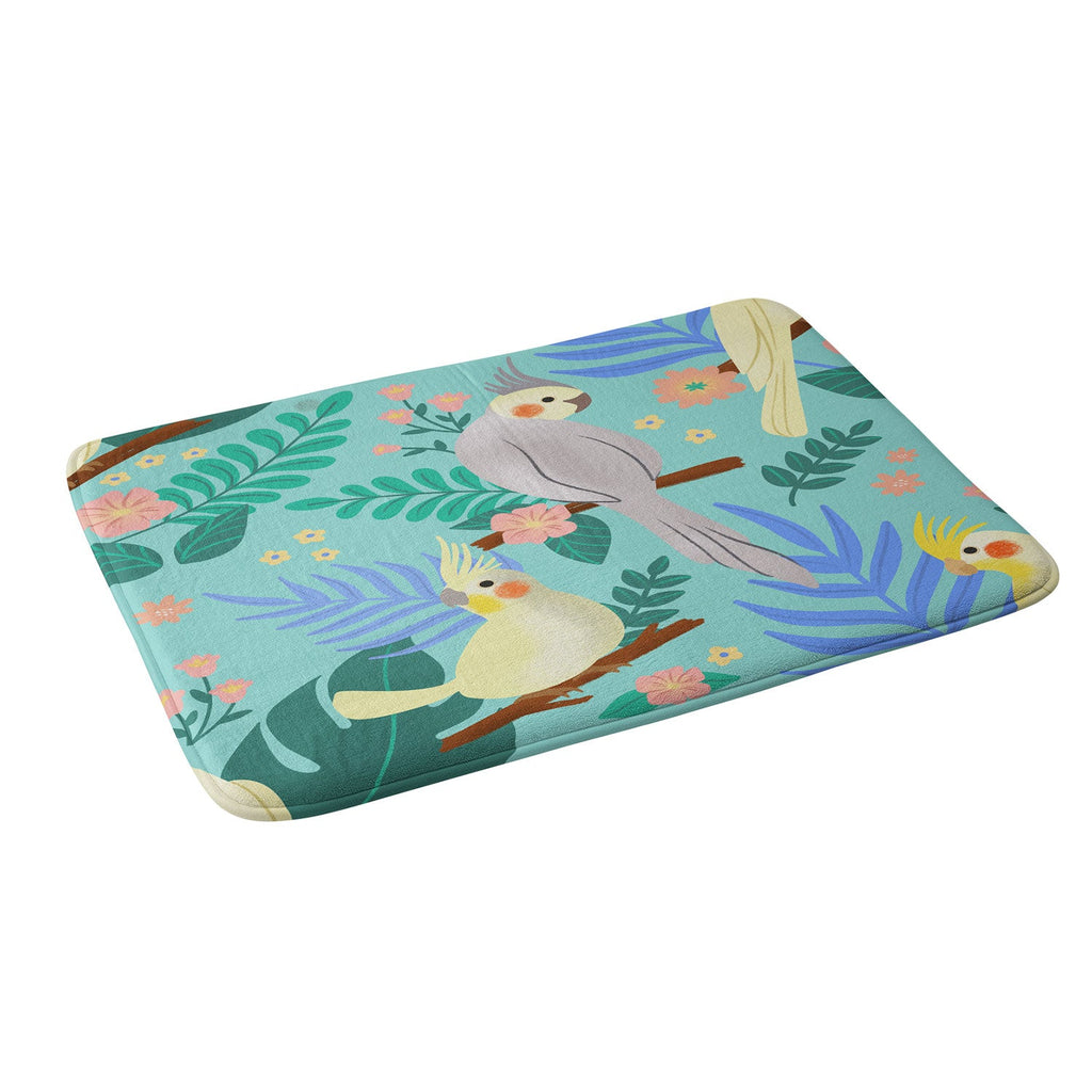 Design by Spark Cockatiel Beauty Memory Foam Bath Mat