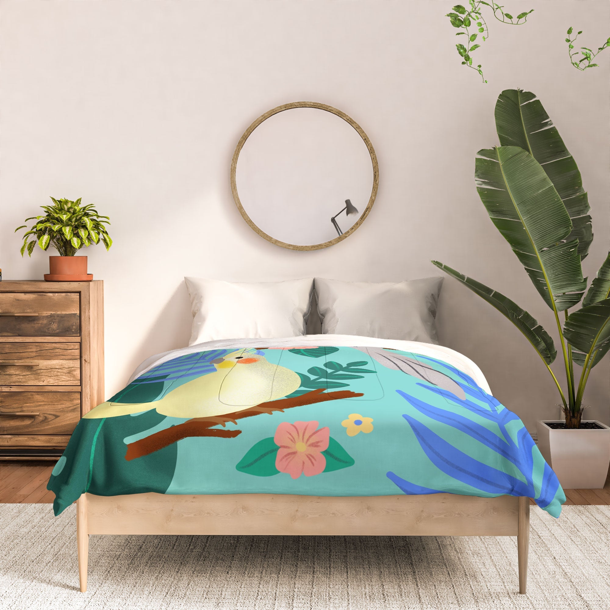 Design by Spark Cockatiel Beauty Comforter