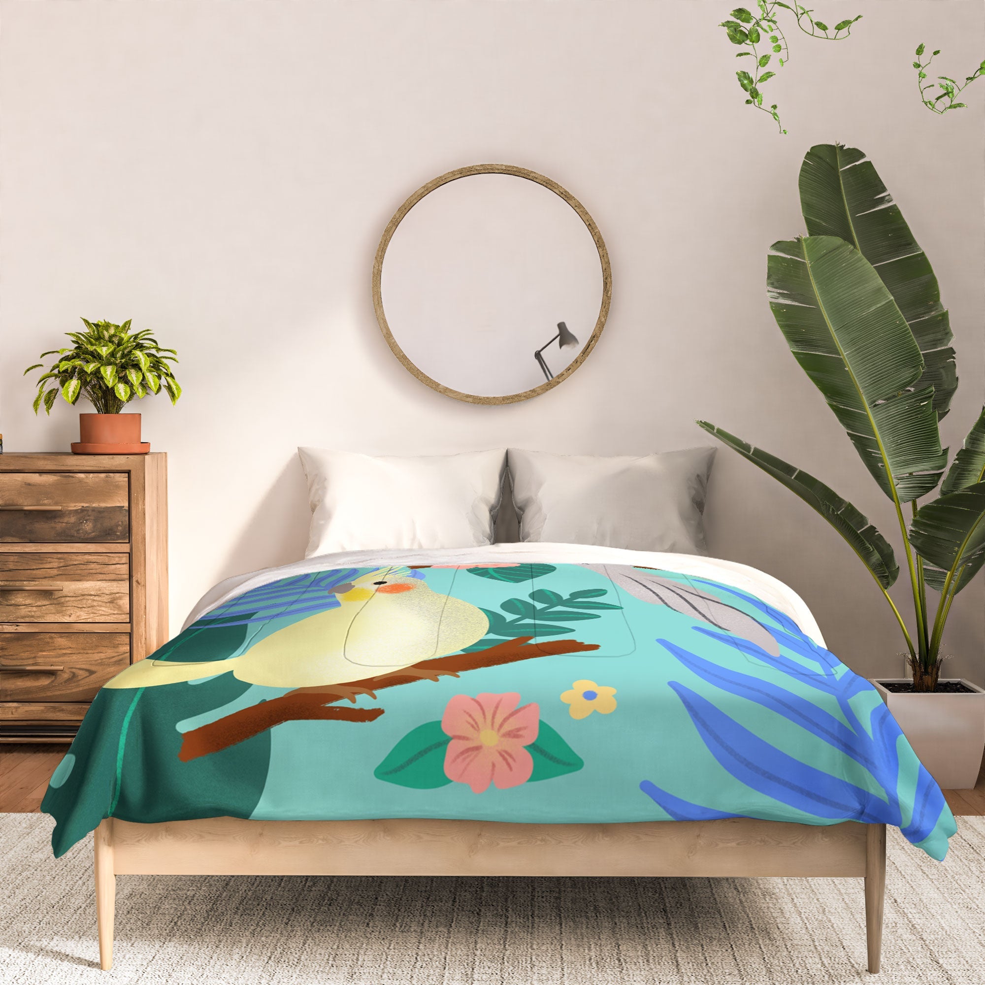 Design by Spark Cockatiel Beauty Comforter