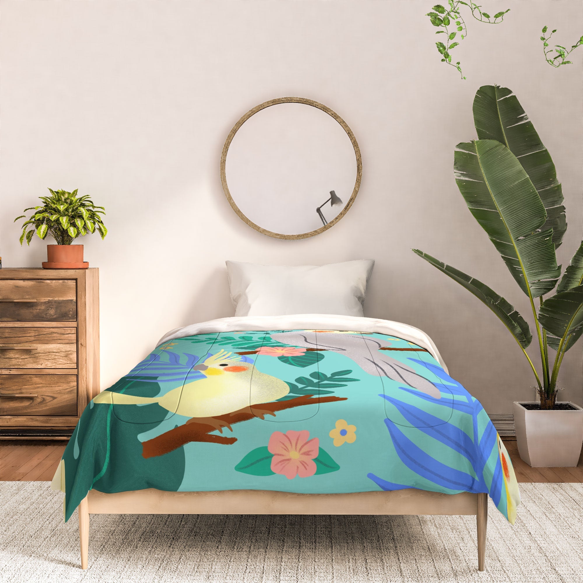 Design by Spark Cockatiel Beauty Comforter