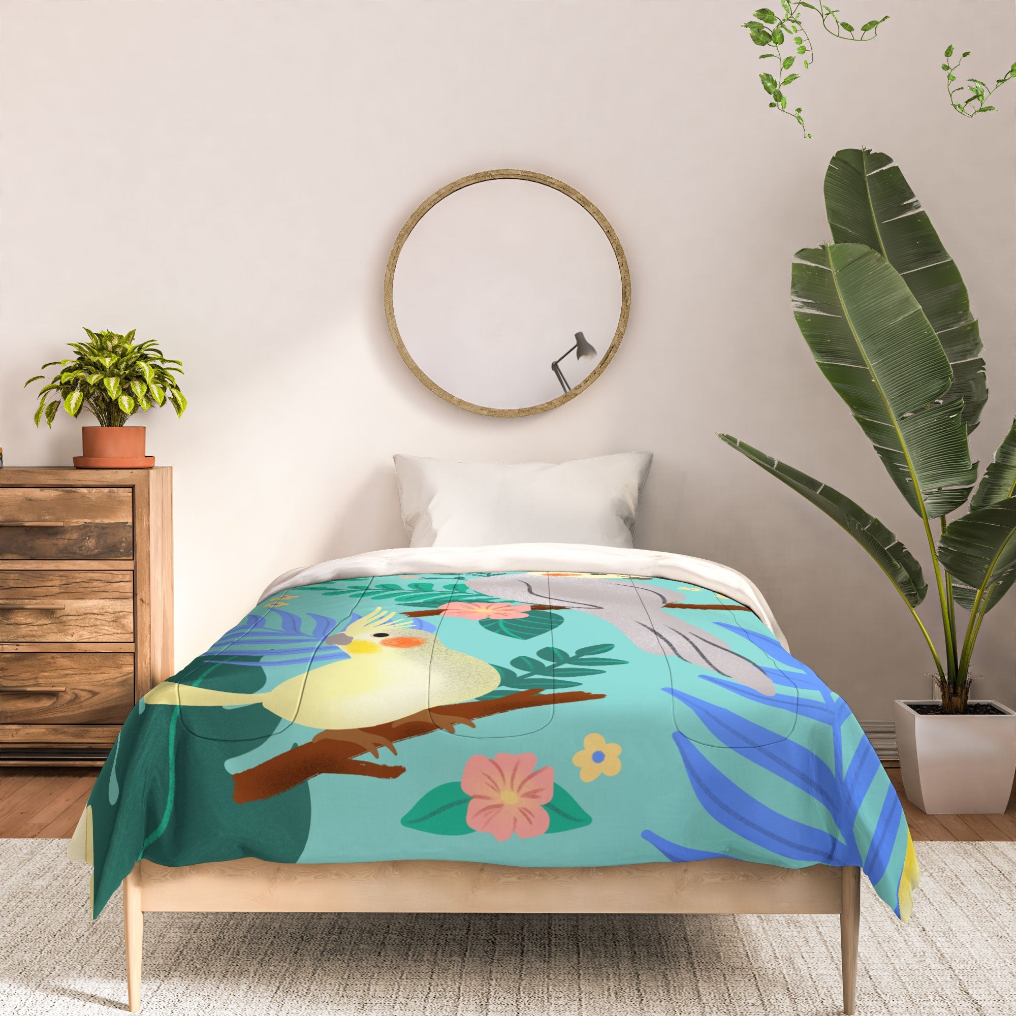 Design by Spark Cockatiel Beauty Comforter