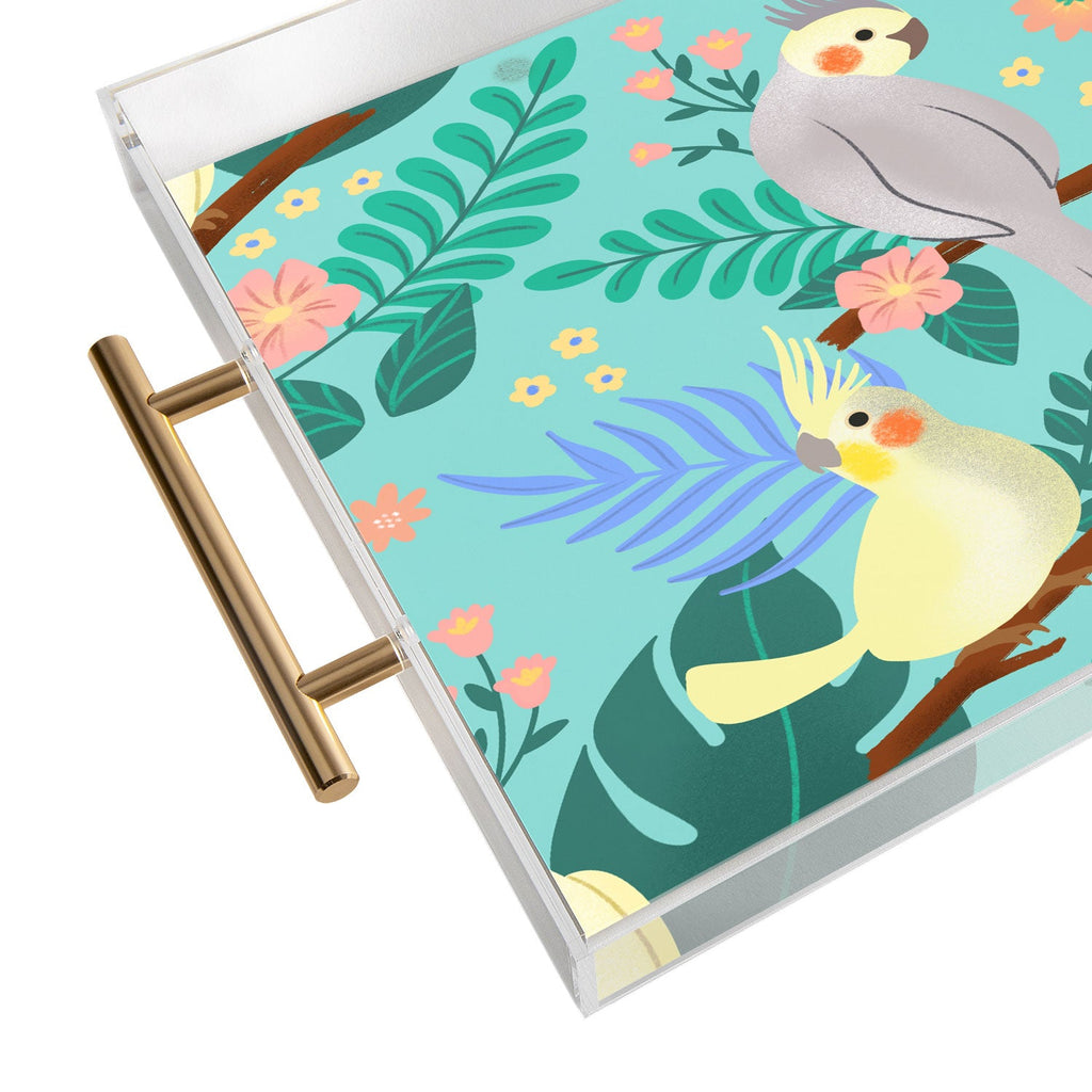 Design by Spark Cockatiel Beauty Acrylic Tray