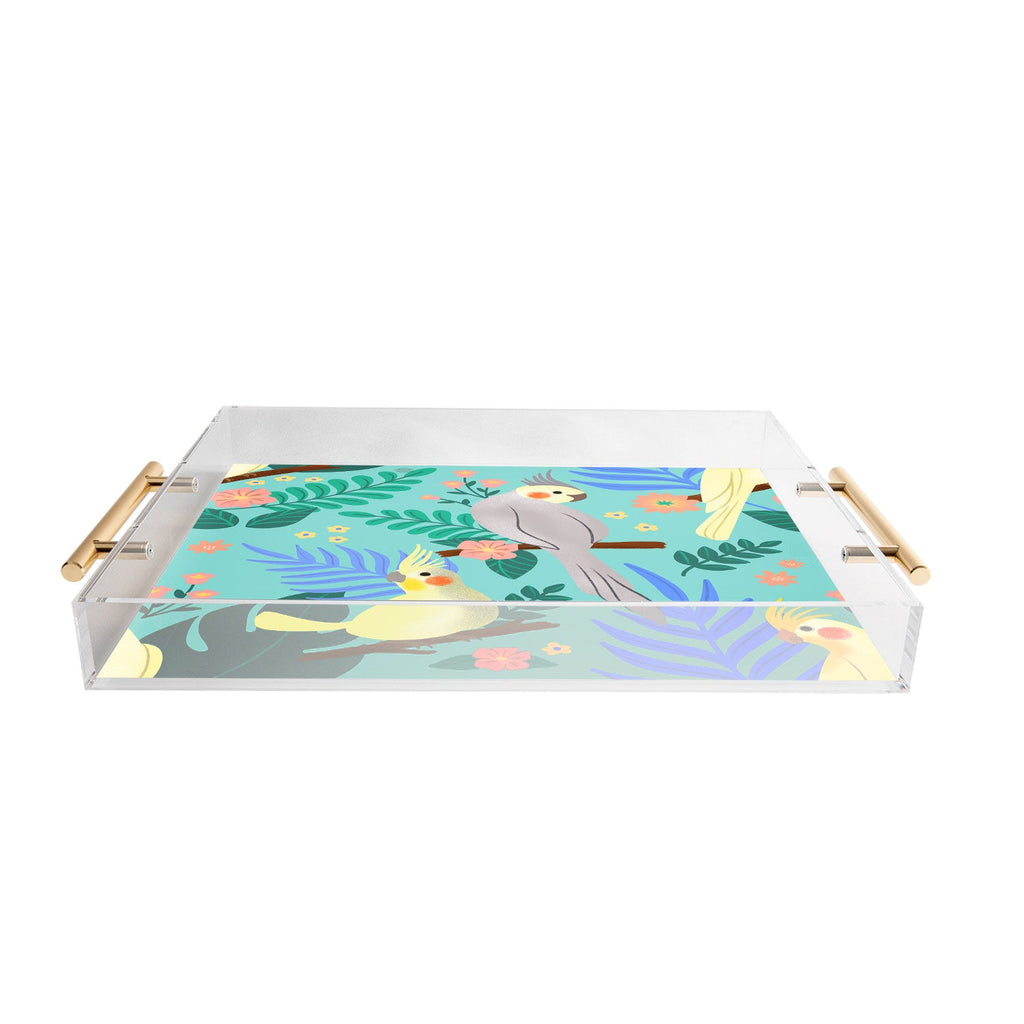 Design by Spark Cockatiel Beauty Acrylic Tray