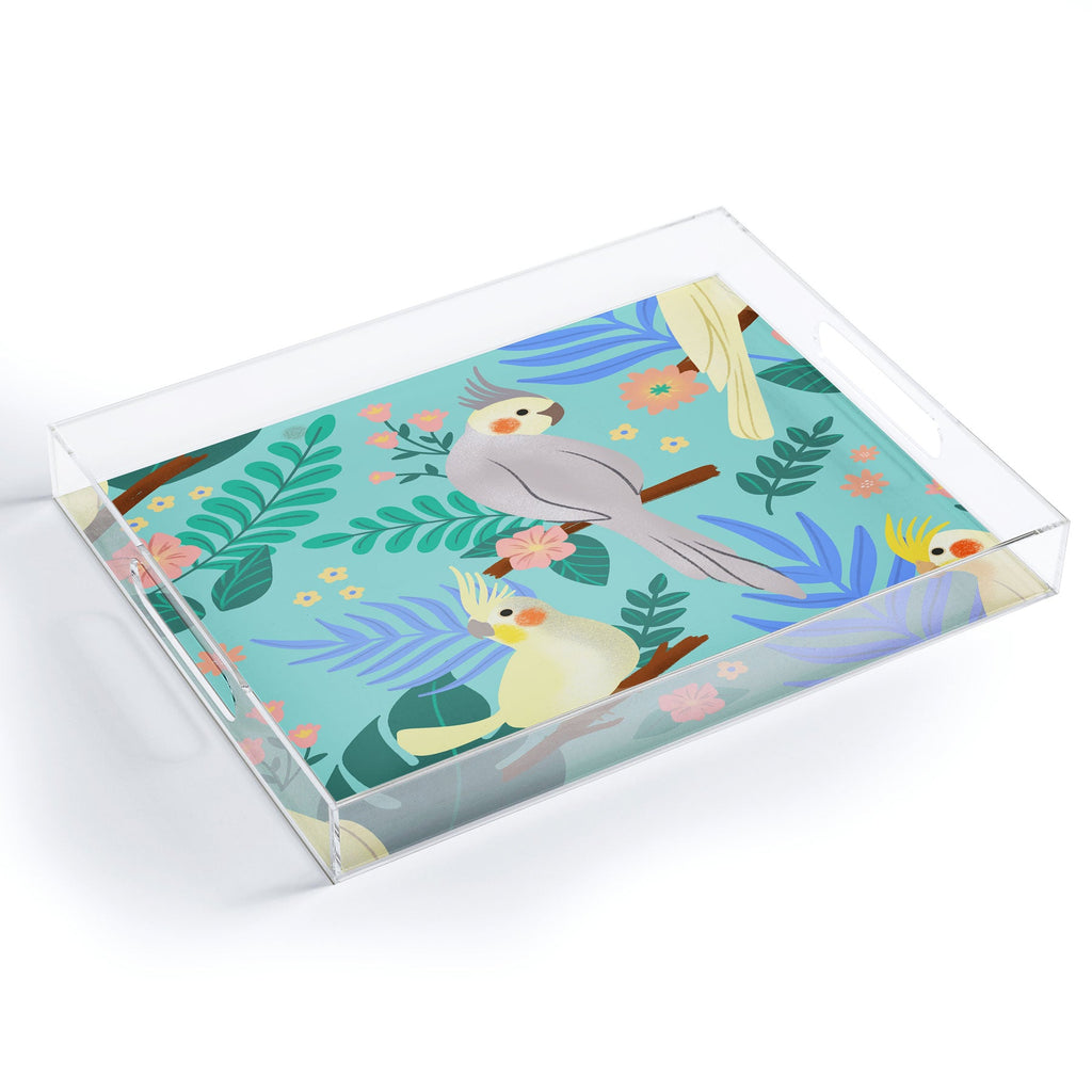 Design by Spark Cockatiel Beauty Acrylic Tray