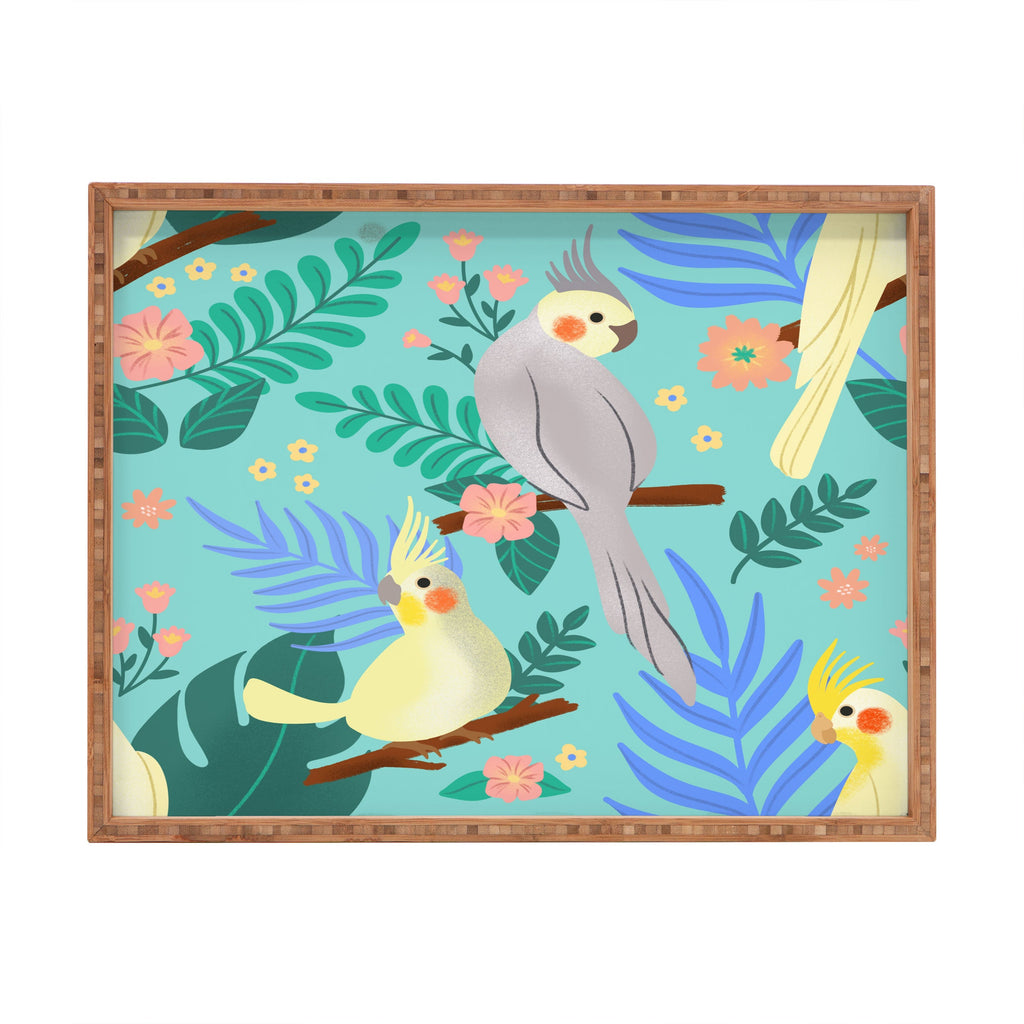 Design by Spark Cockatiel Beauty Rectangular Tray