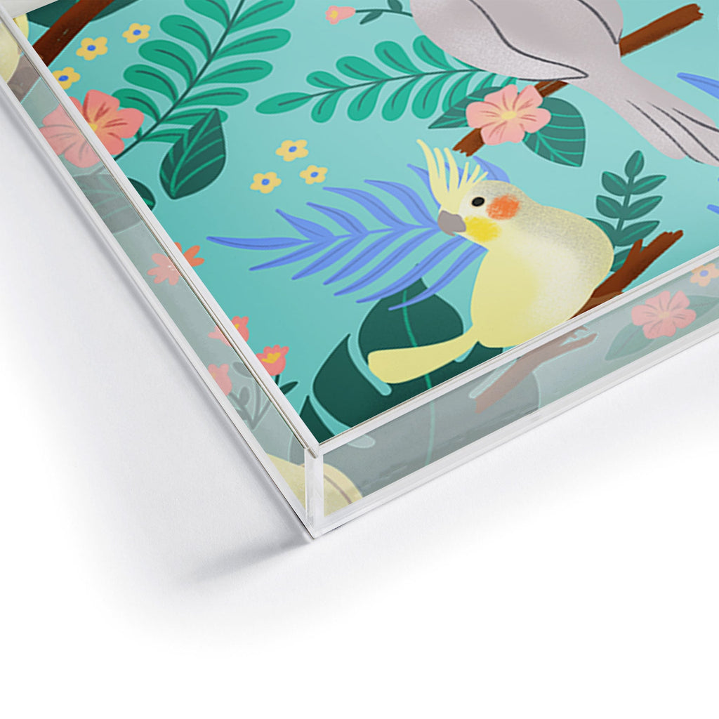 Design by Spark Cockatiel Beauty Acrylic Tray
