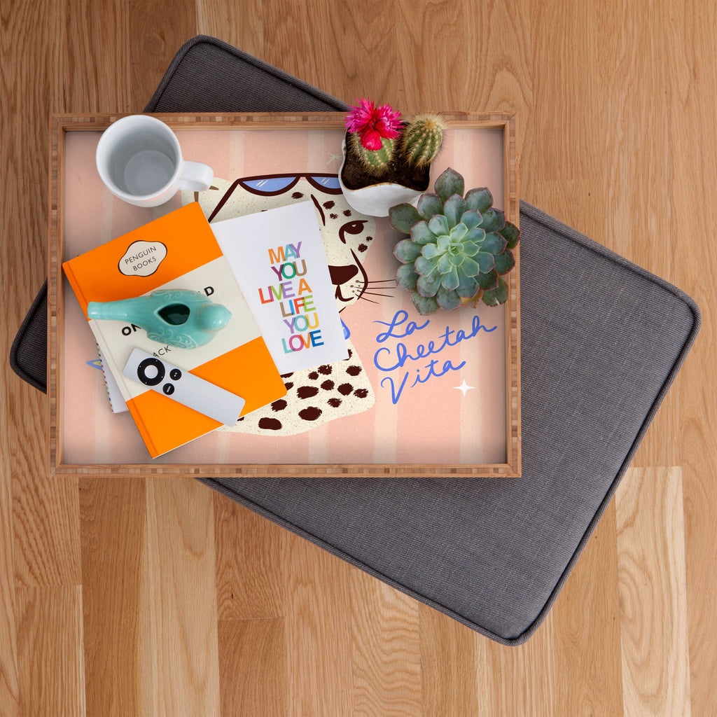 Design by Spark La Cheetah Vita Rectangular Tray