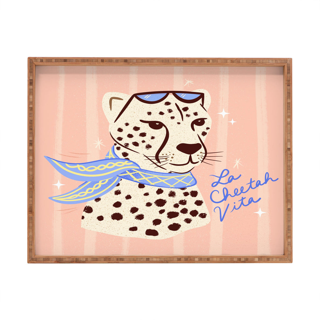 Design by Spark La Cheetah Vita Rectangular Tray