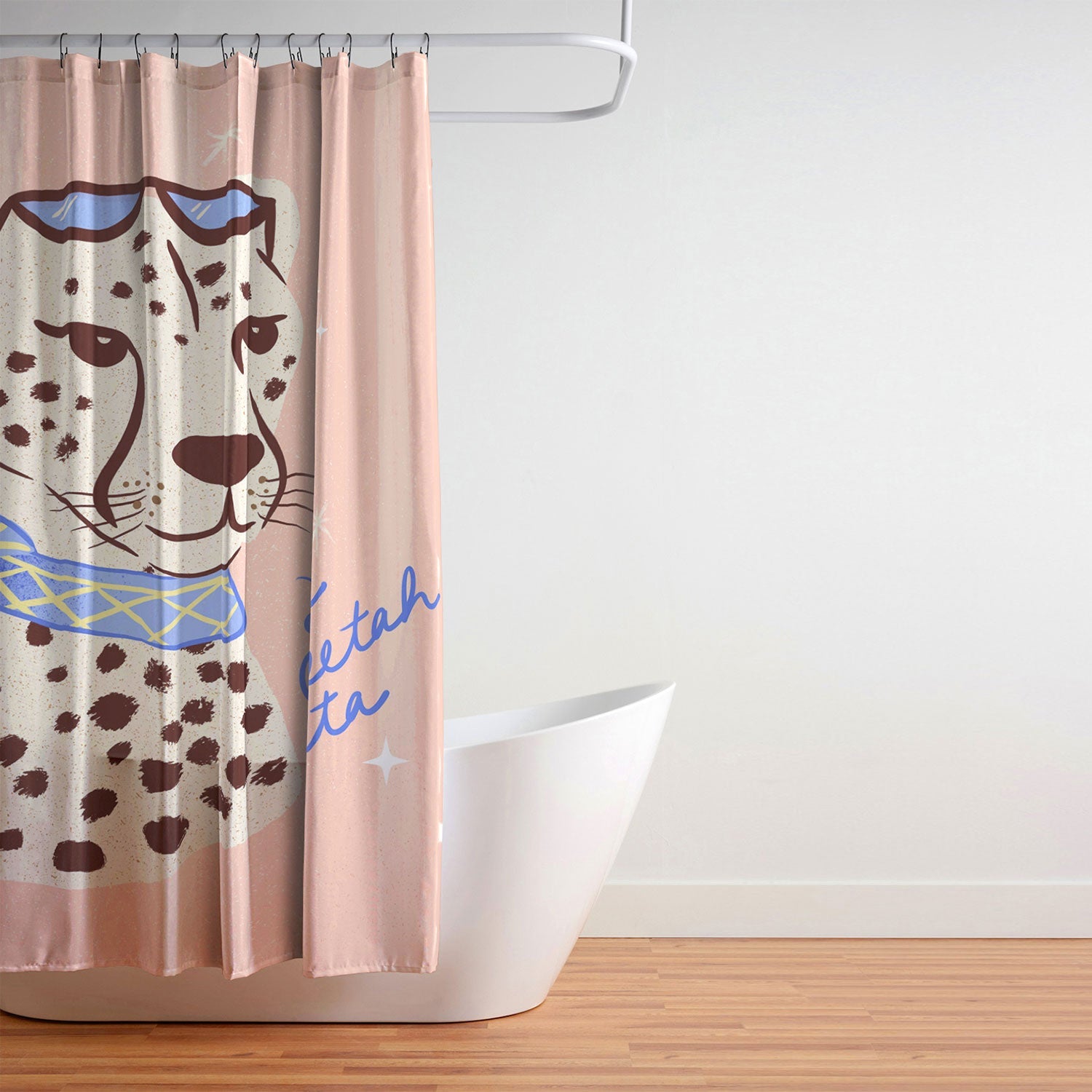 Design by Spark La Cheetah Vita Shower Curtain