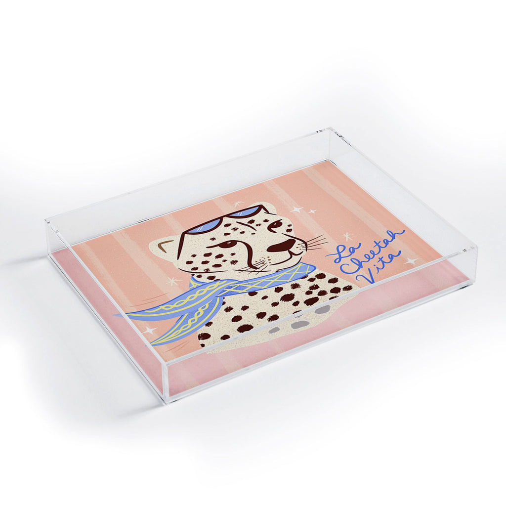 Design by Spark La Cheetah Vita Acrylic Tray