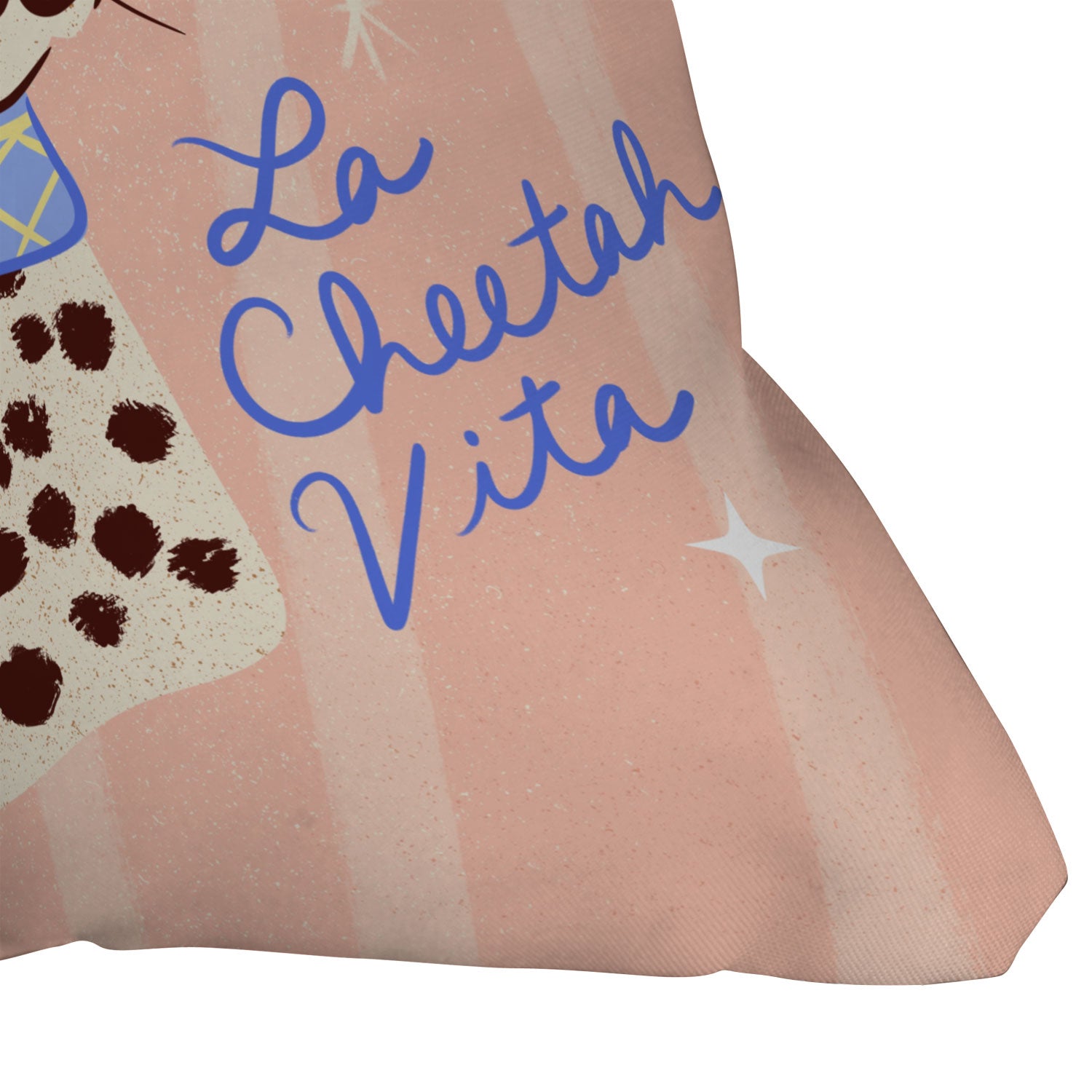 Design by Spark La Cheetah Vita Outdoor Throw Pillow