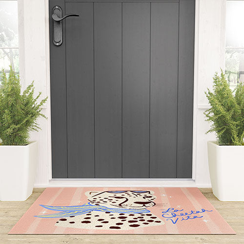 Design by Spark La Cheetah Vita Welcome Mat