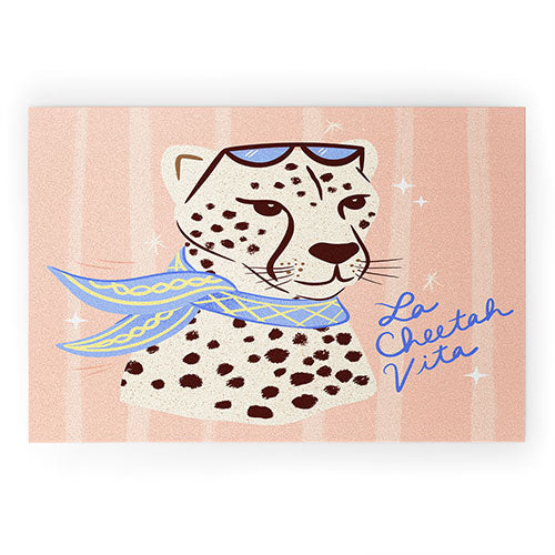 Design by Spark La Cheetah Vita Welcome Mat