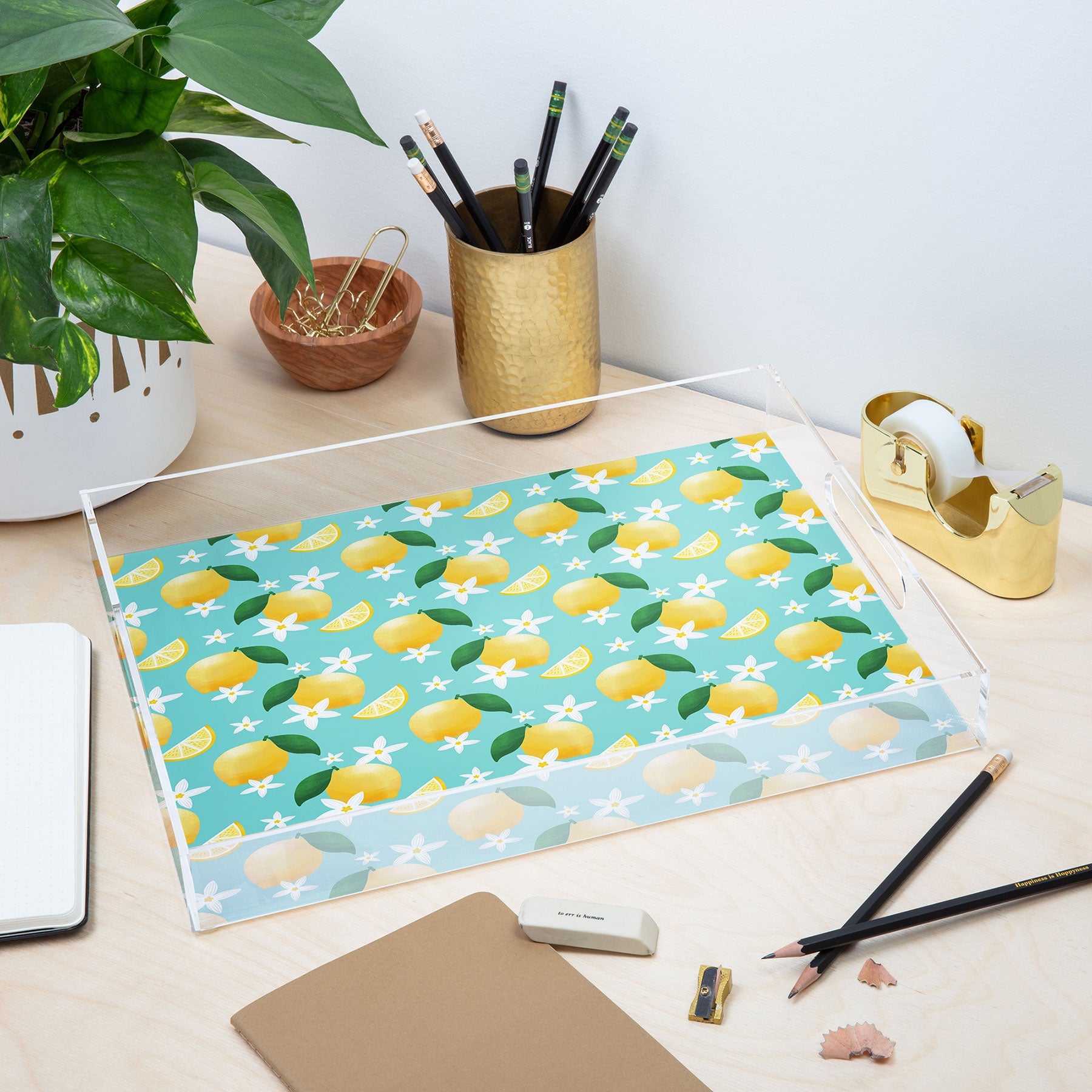 Design by Spark Lemon Florals Acrylic Tray