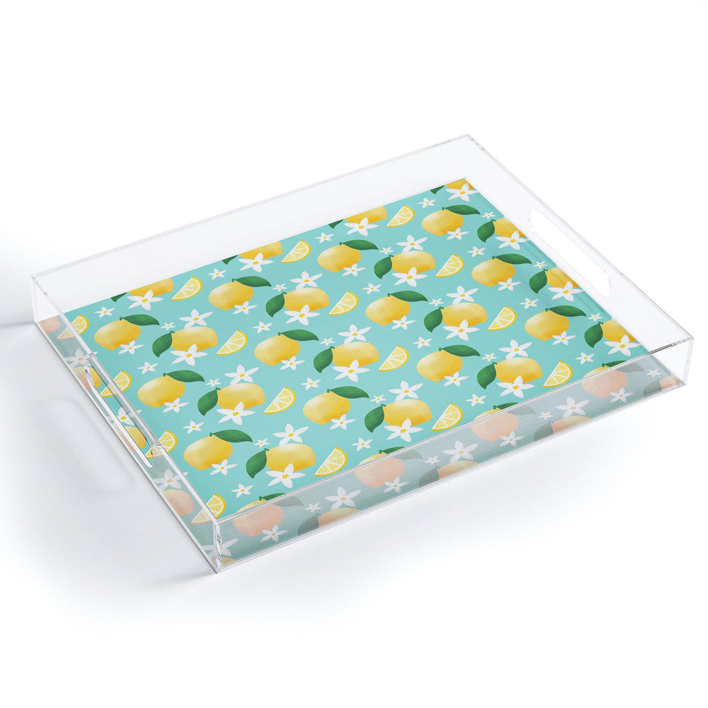 Design by Spark Lemon Florals Acrylic Tray