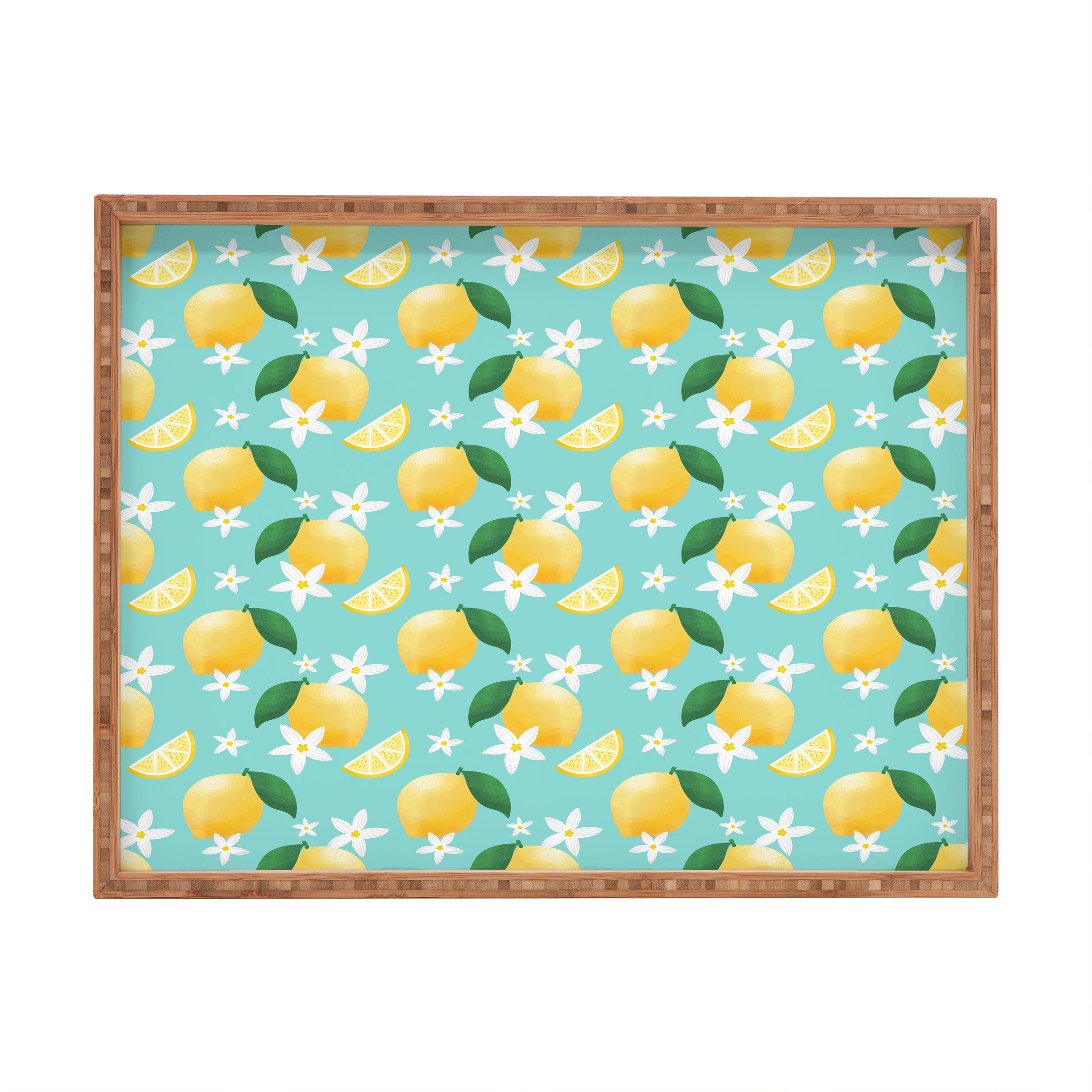 Design by Spark Lemon Florals Rectangular Tray