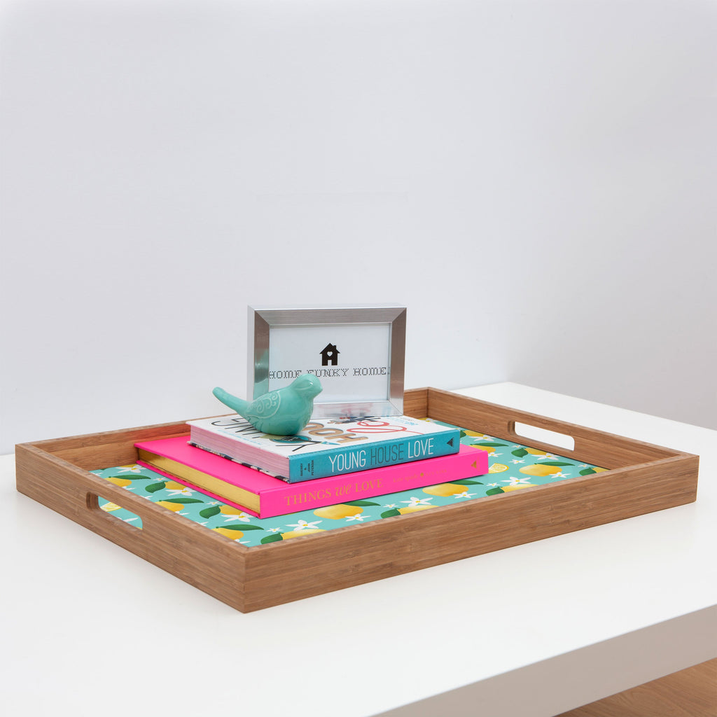 Design by Spark Lemon Florals Rectangular Tray