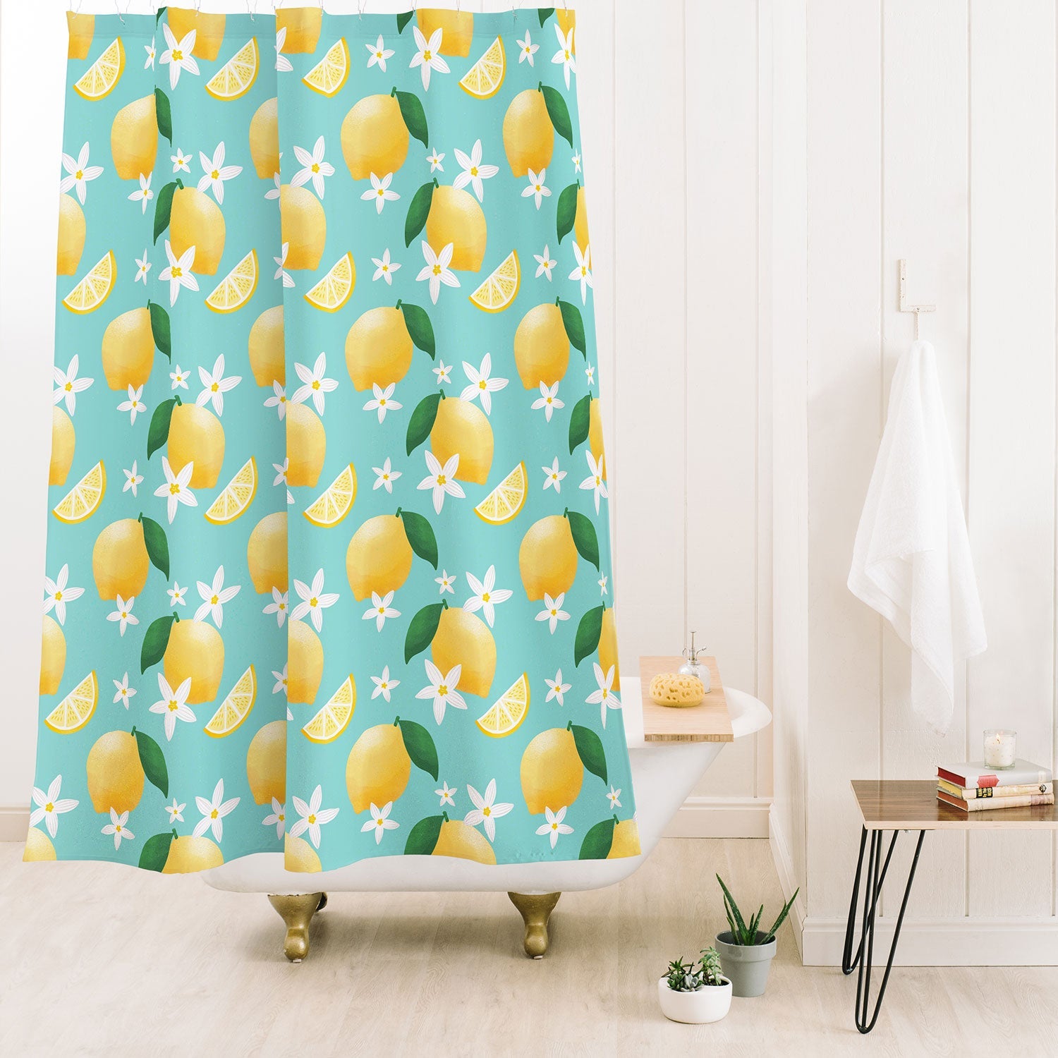 Design by Spark Lemon Florals Shower Curtain