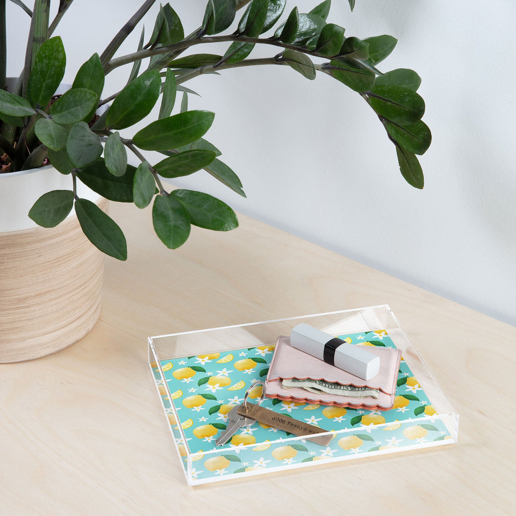 Design by Spark Lemon Florals Acrylic Tray