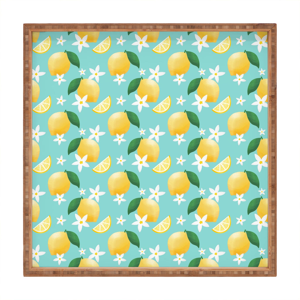Design by Spark Lemon Florals Square Tray