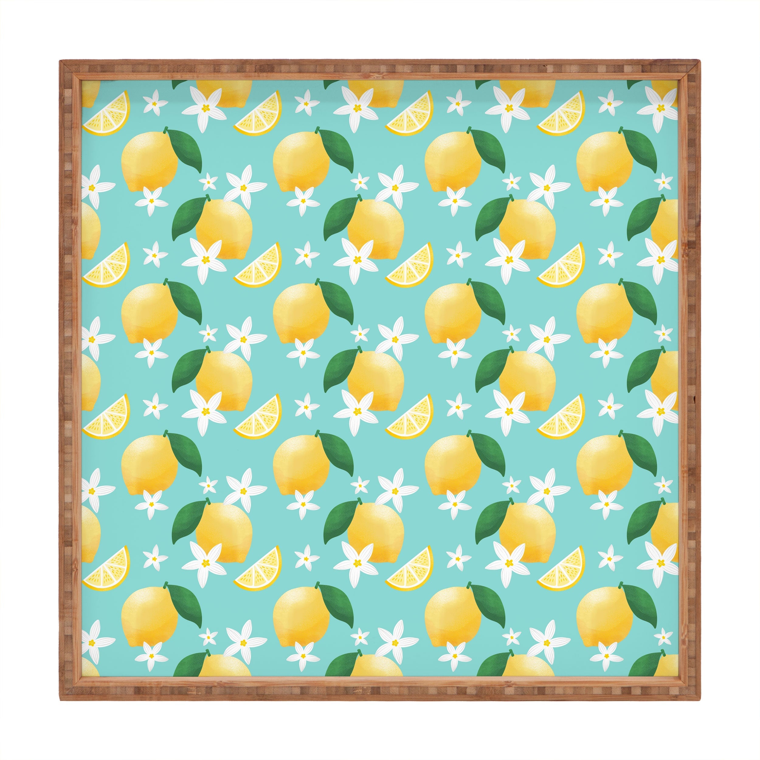 Design by Spark Lemon Florals Square Tray