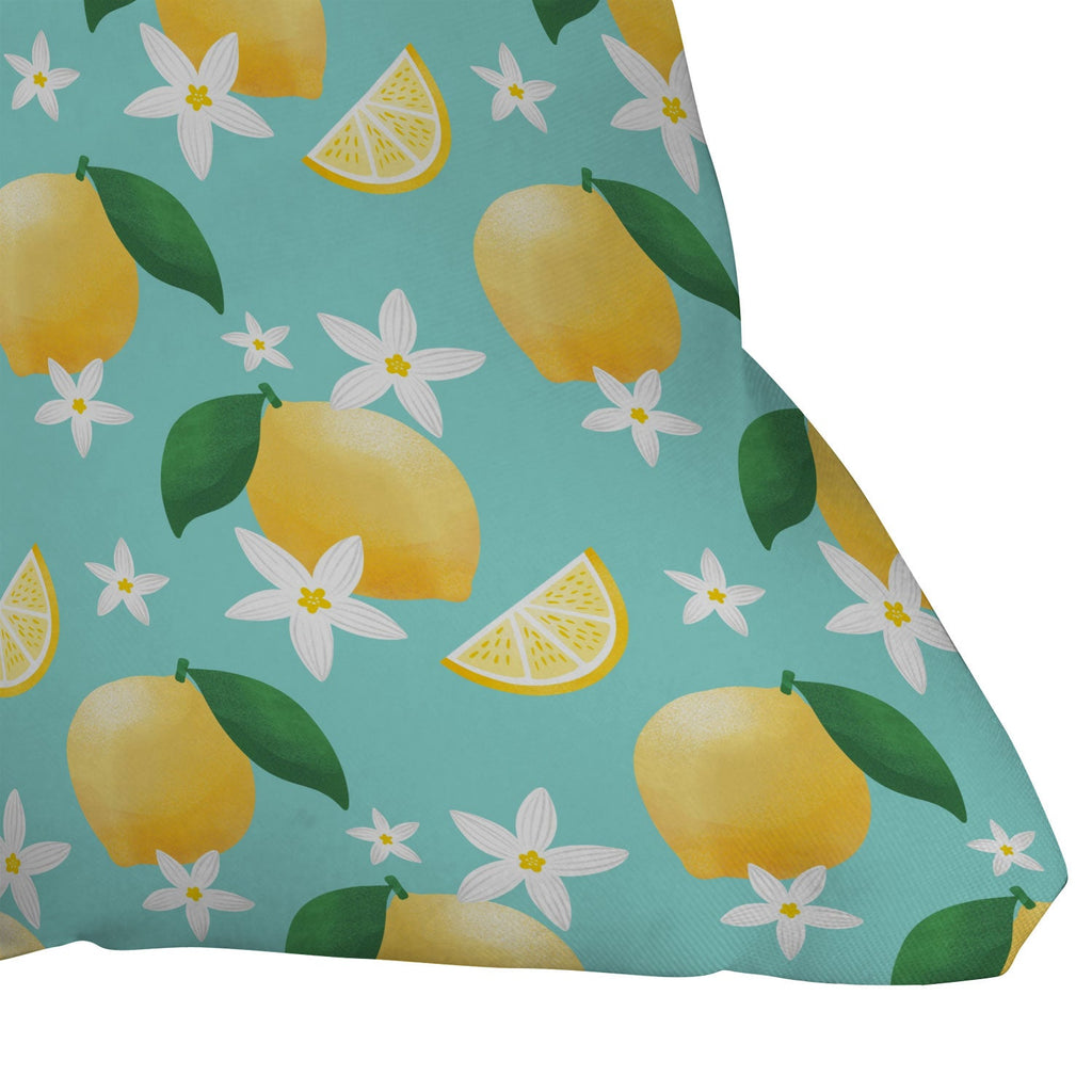 Design by Spark Lemon Florals Outdoor Throw Pillow