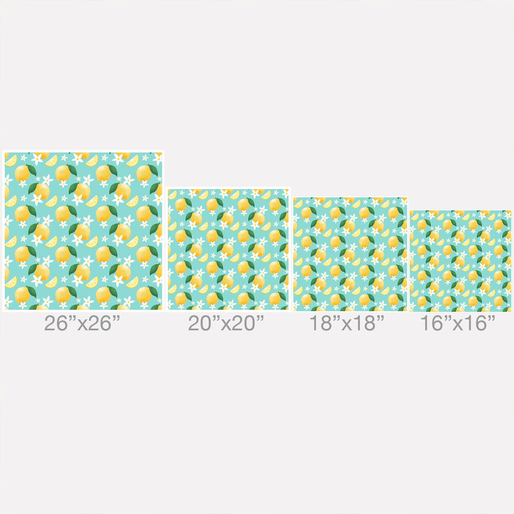 Design by Spark Lemon Florals Throw Pillow