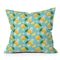 Design by Spark Lemon Florals Outdoor Throw Pillow