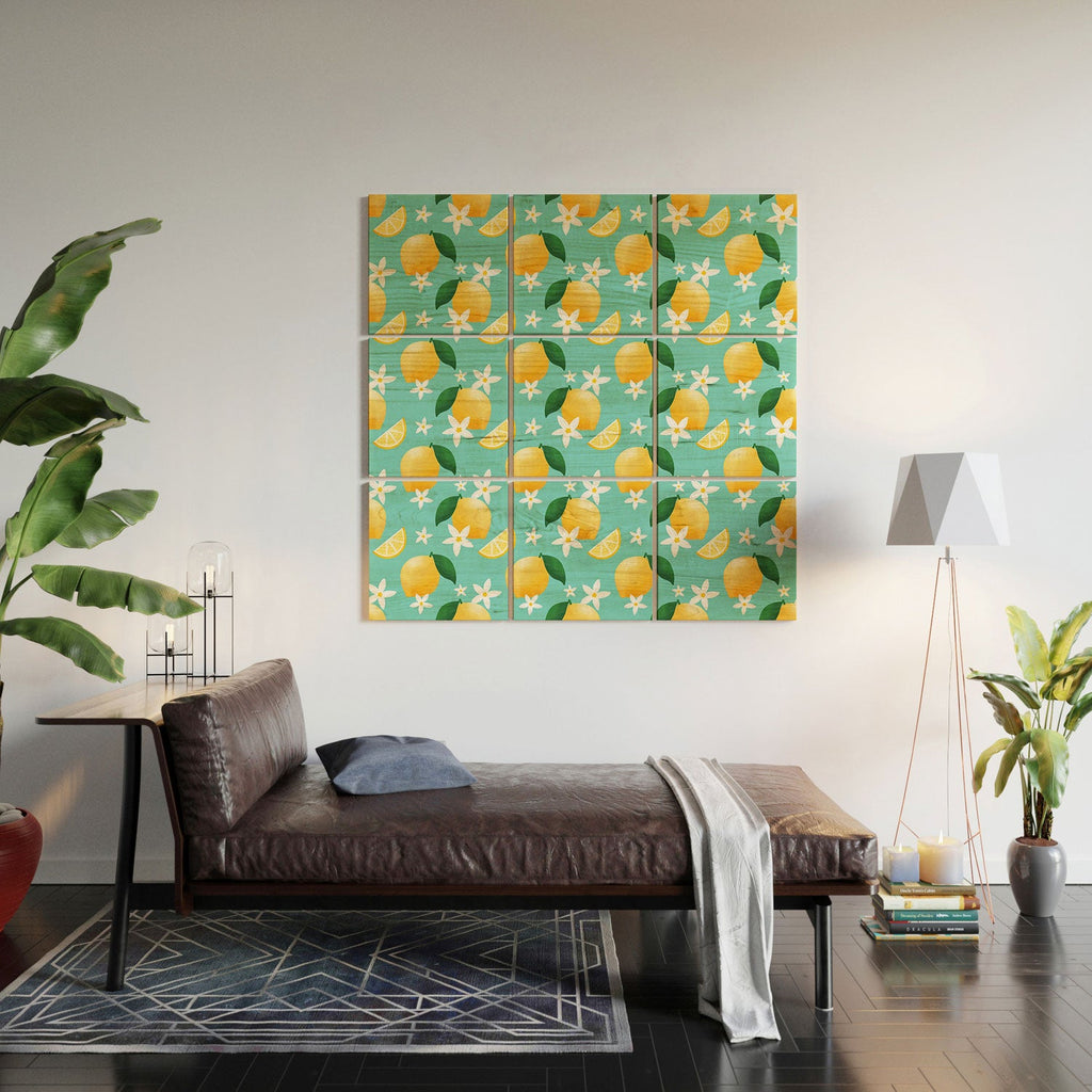 Design by Spark Lemon Florals Wood Wall Mural