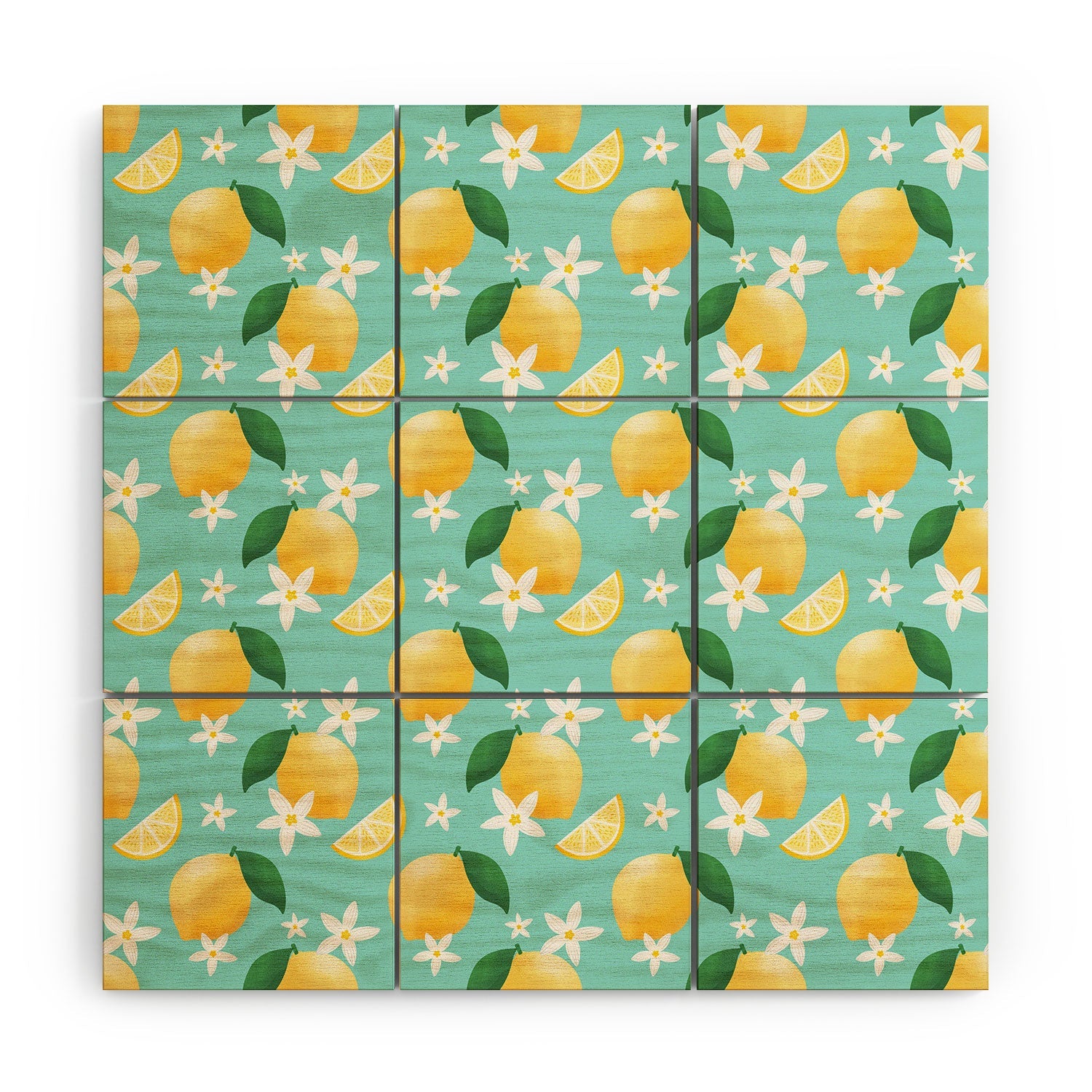 Design by Spark Lemon Florals Wood Wall Mural
