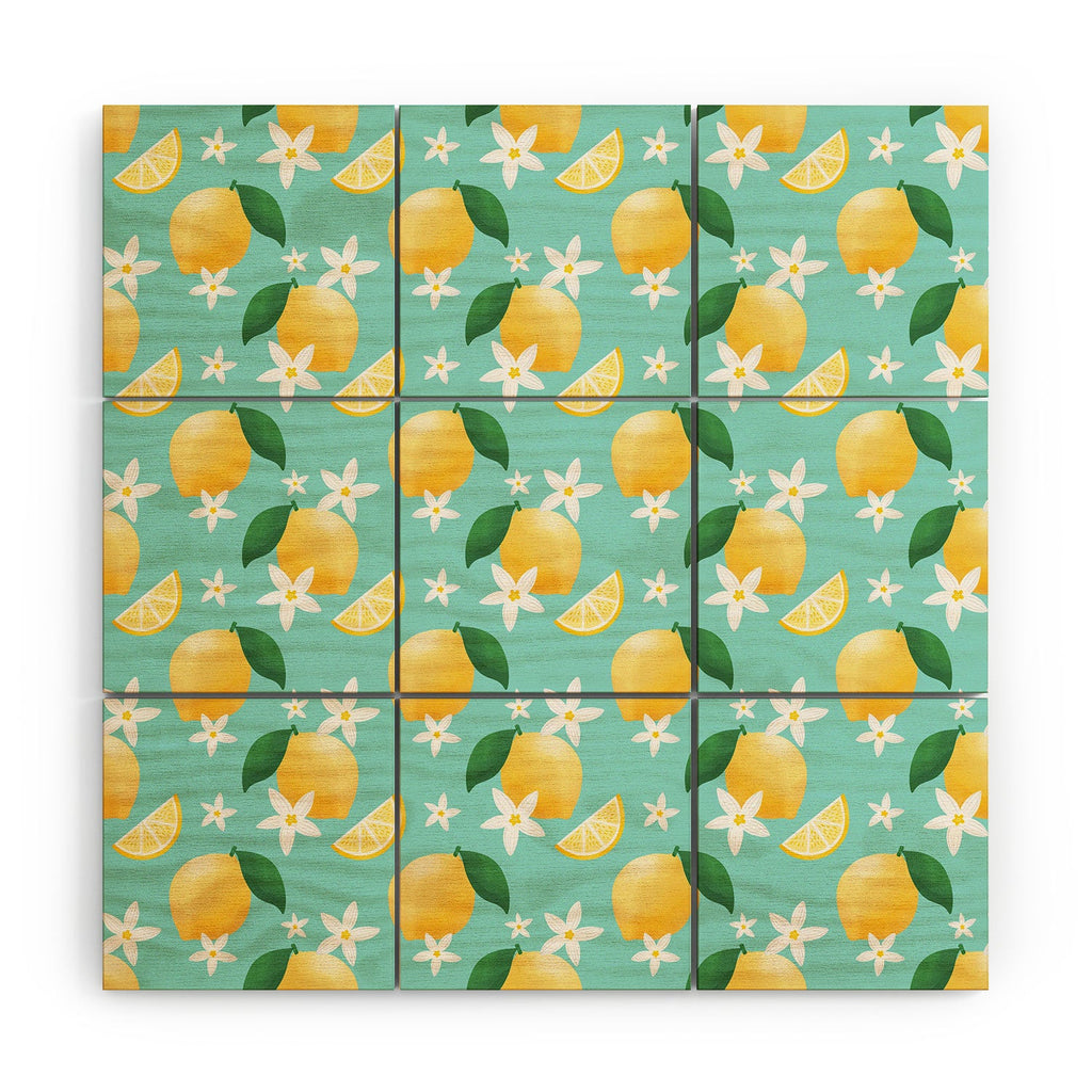 Design by Spark Lemon Florals Wood Wall Mural