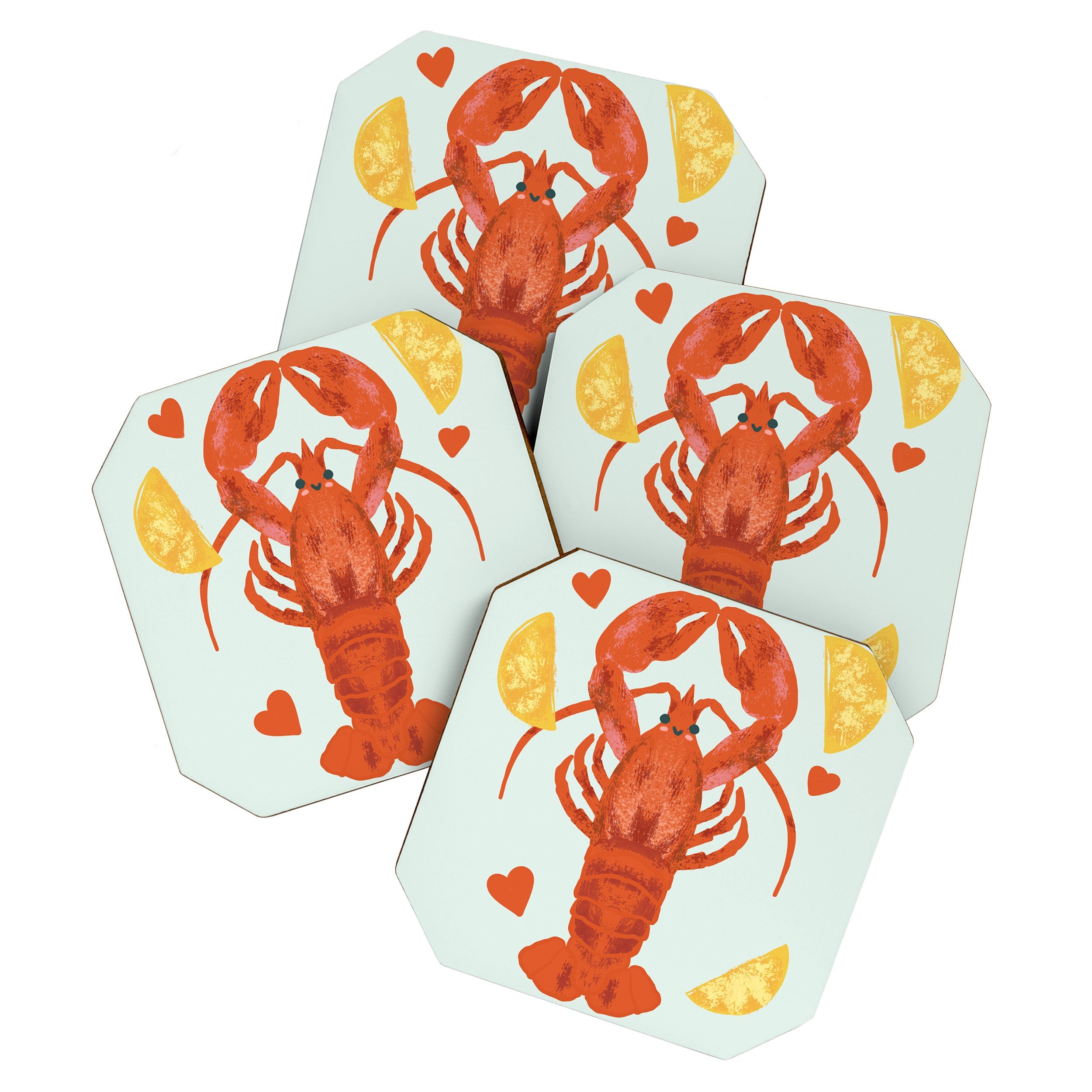 Design by Spark Lob You Lobster Coaster Set