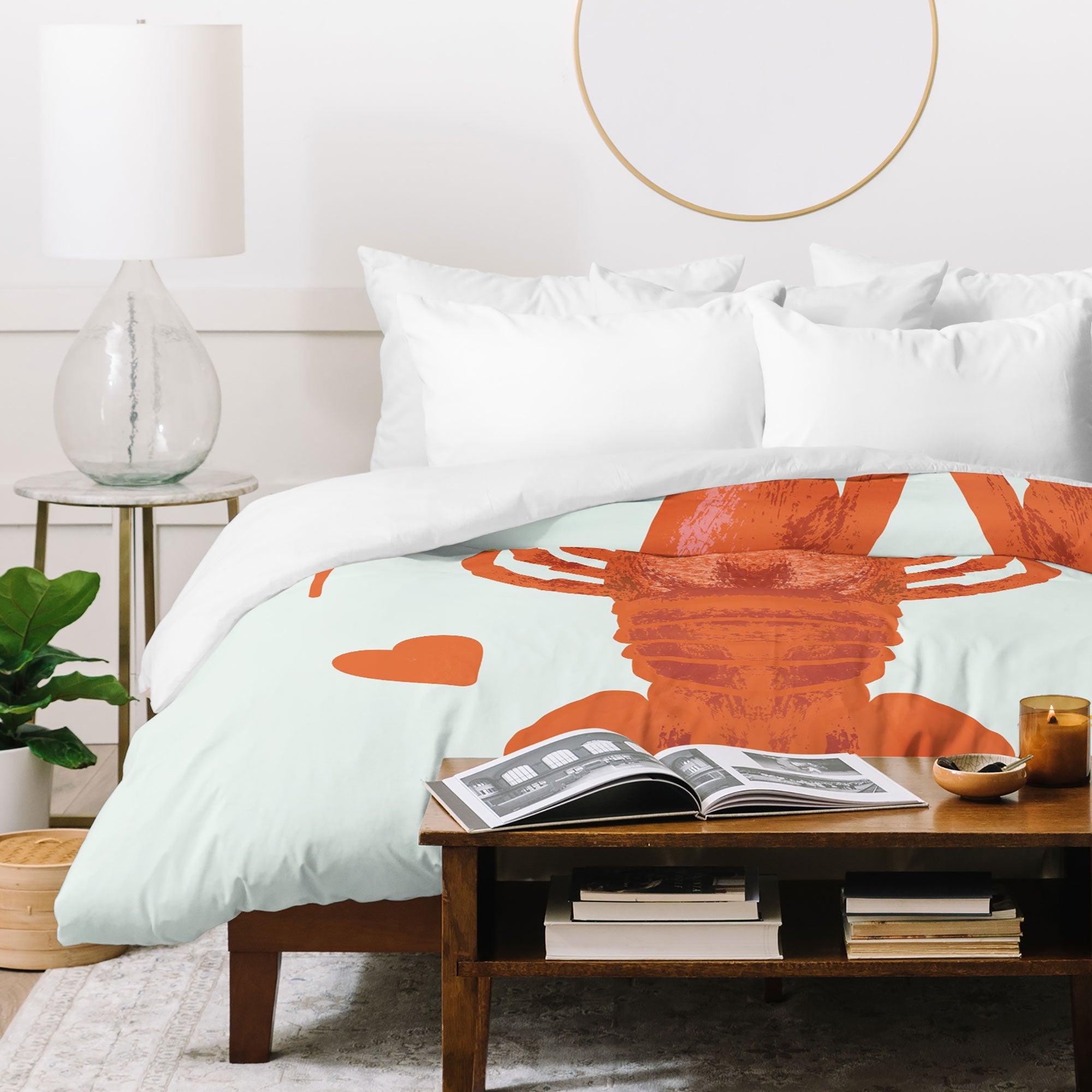 Design by Spark Lob You Lobster Duvet Cover