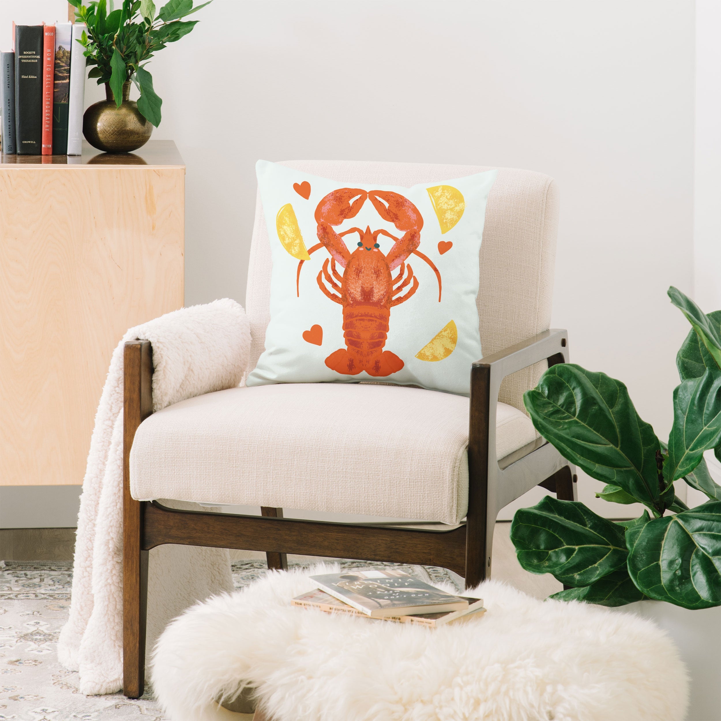 Design by Spark Lob You Lobster Throw Pillow