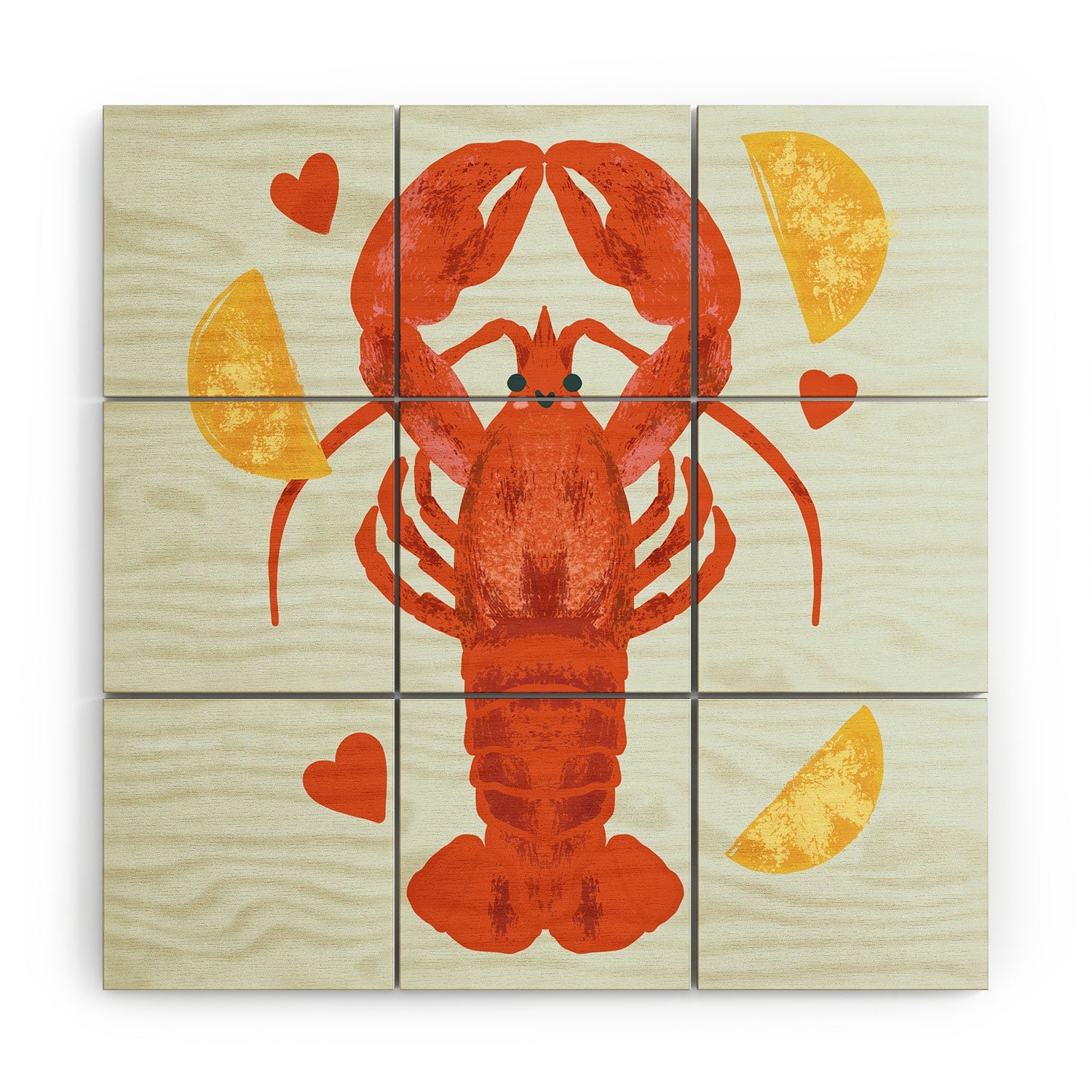 Design by Spark Lob You Lobster Wood Wall Mural