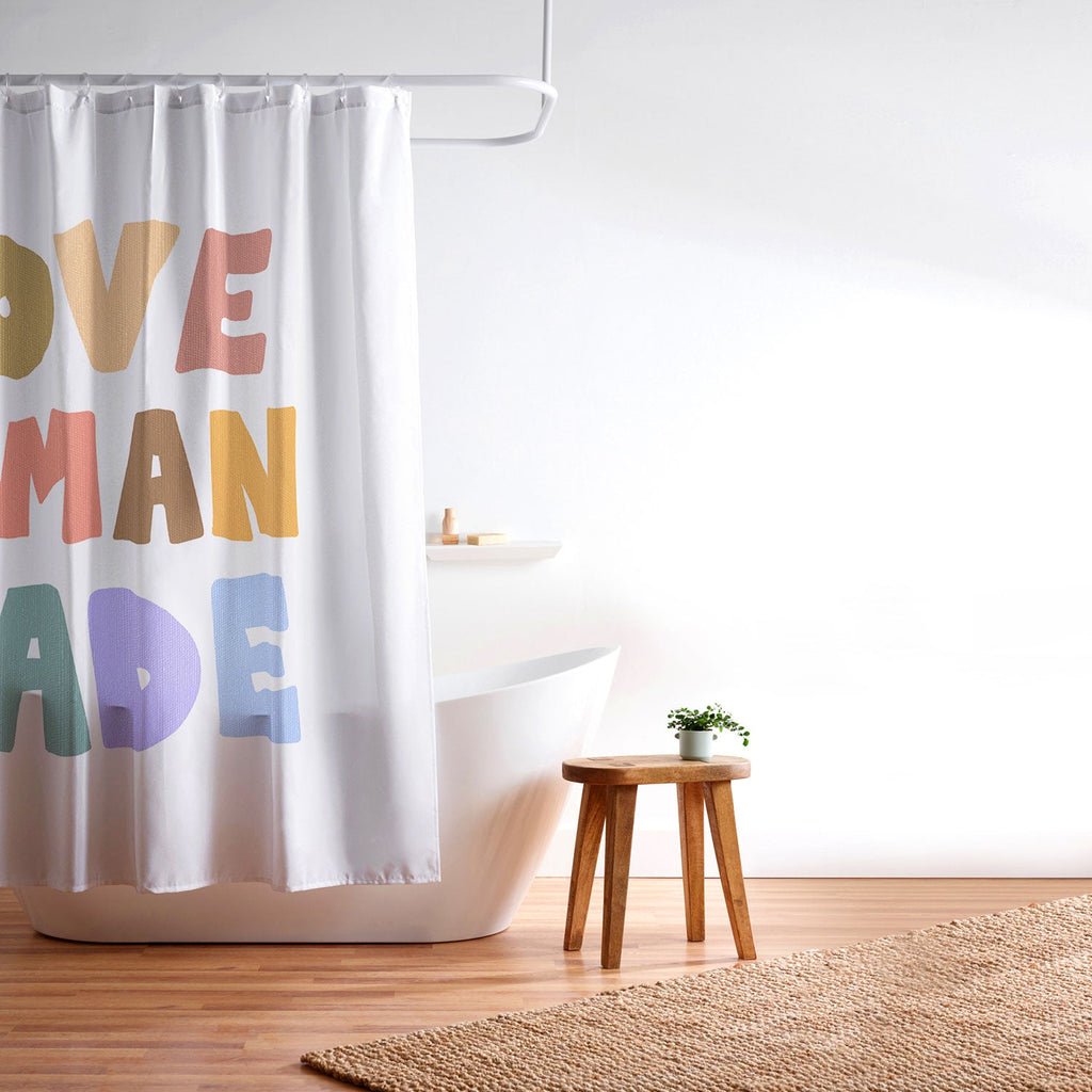 Design by Spark Love Human Made Shower Curtain