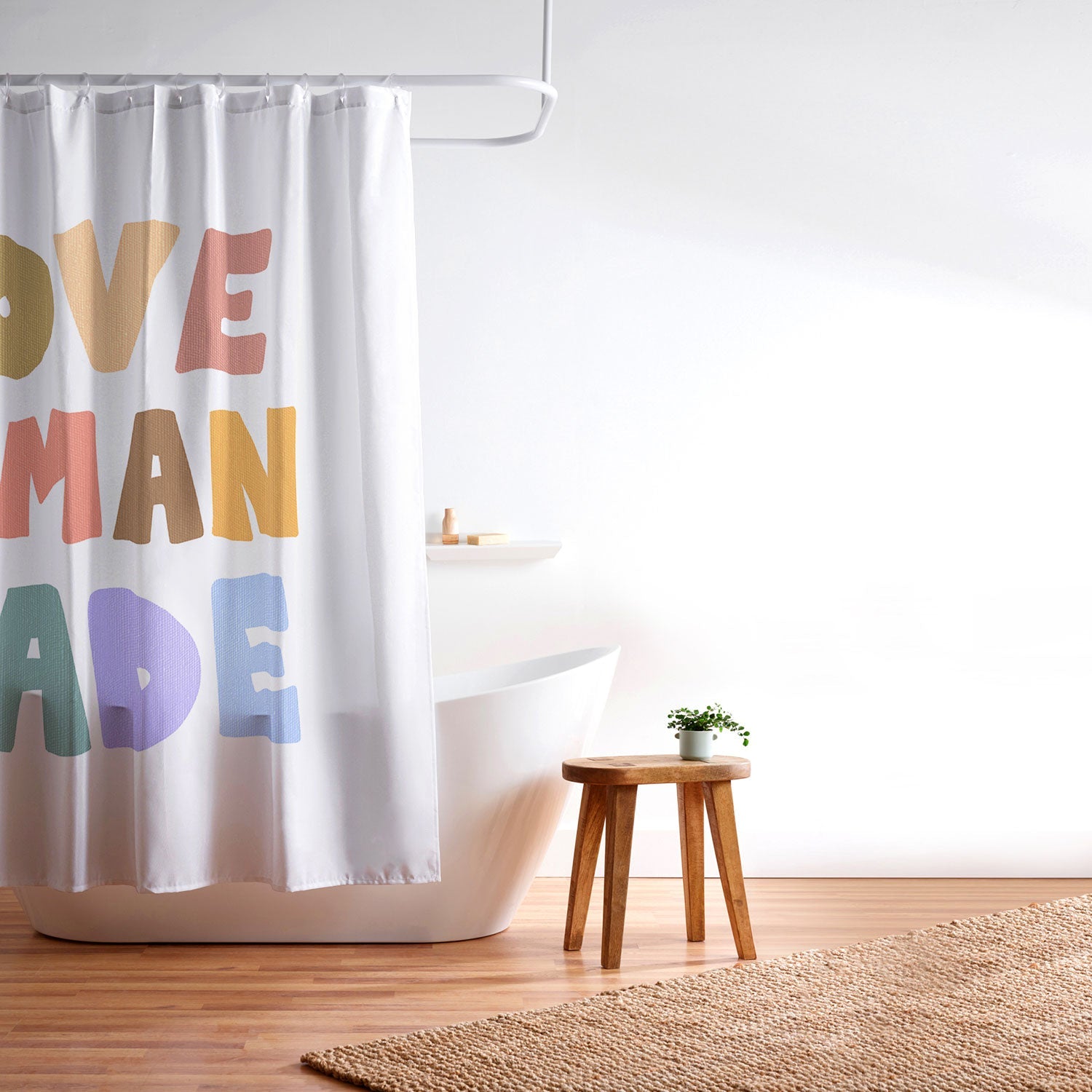 Design by Spark Love Human Made Shower Curtain
