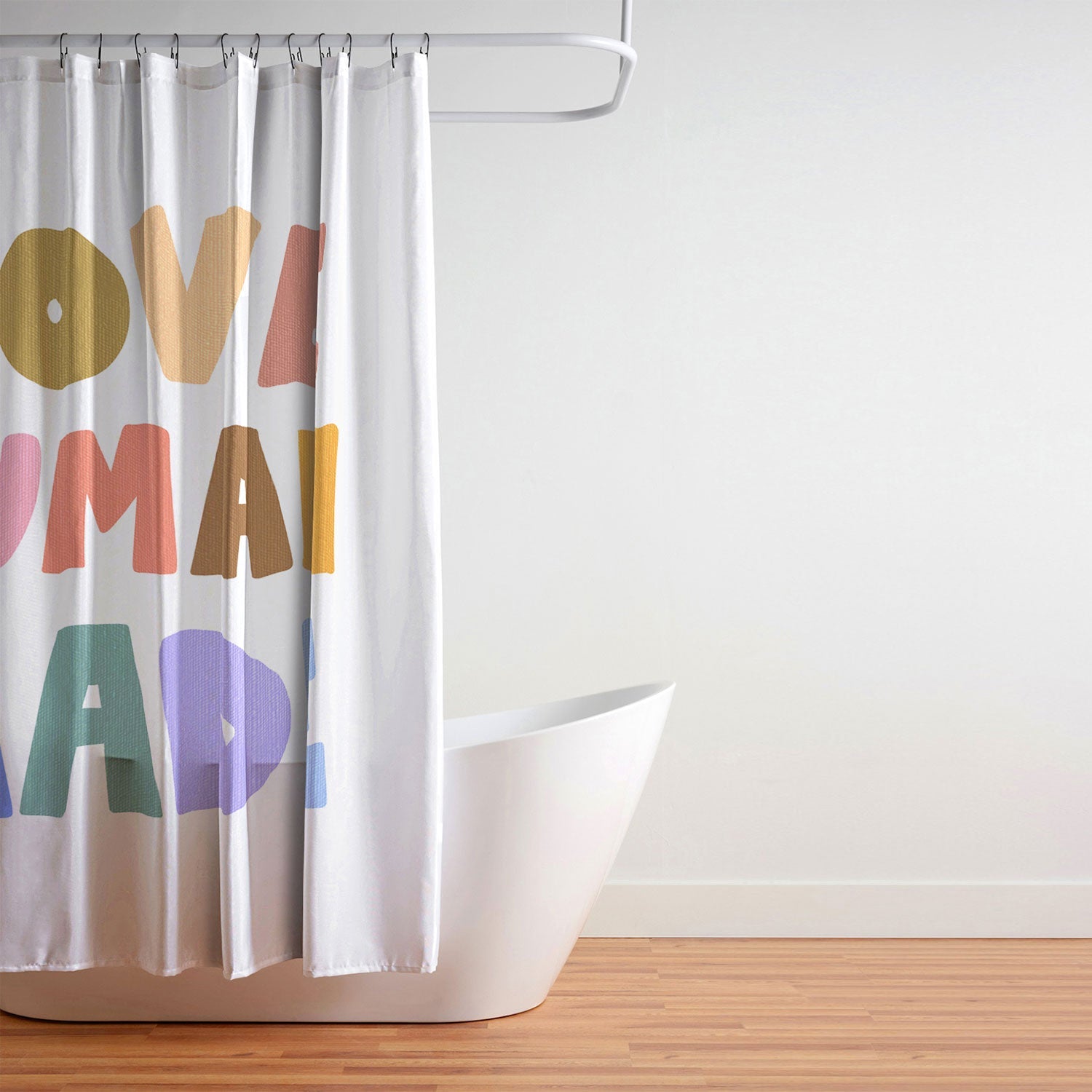 Design by Spark Love Human Made Shower Curtain
