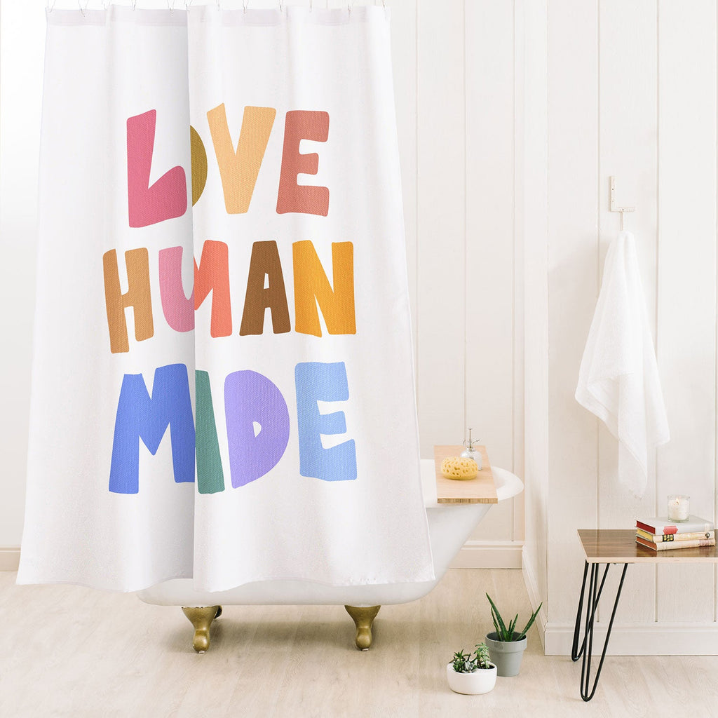 Design by Spark Love Human Made Shower Curtain