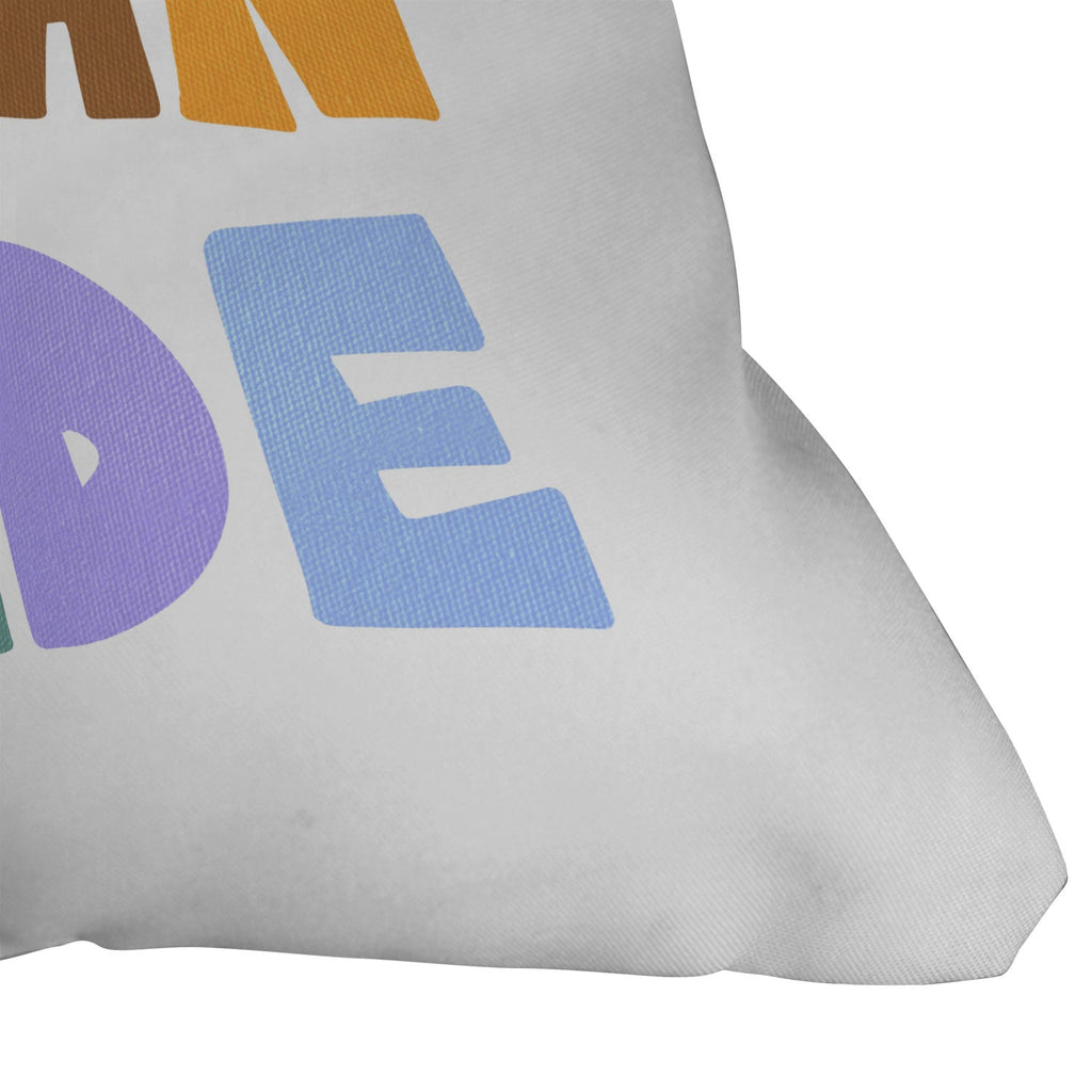 Design by Spark Love Human Made Throw Pillow