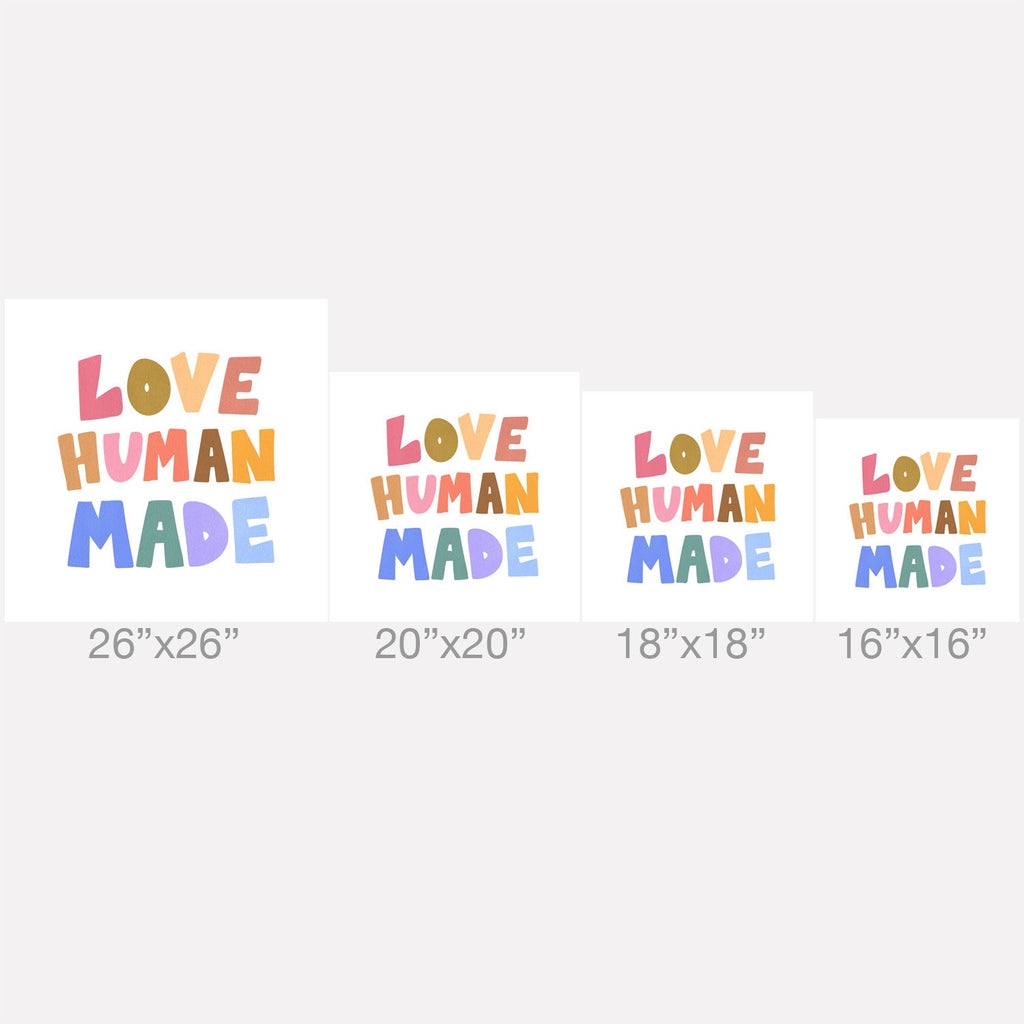 Design by Spark Love Human Made Outdoor Throw Pillow