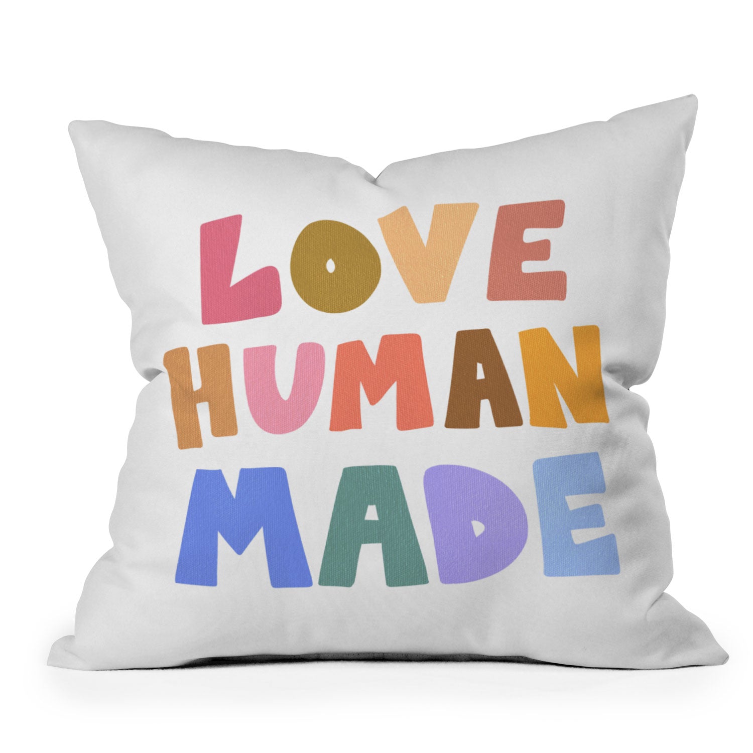Design by Spark Love Human Made Outdoor Throw Pillow