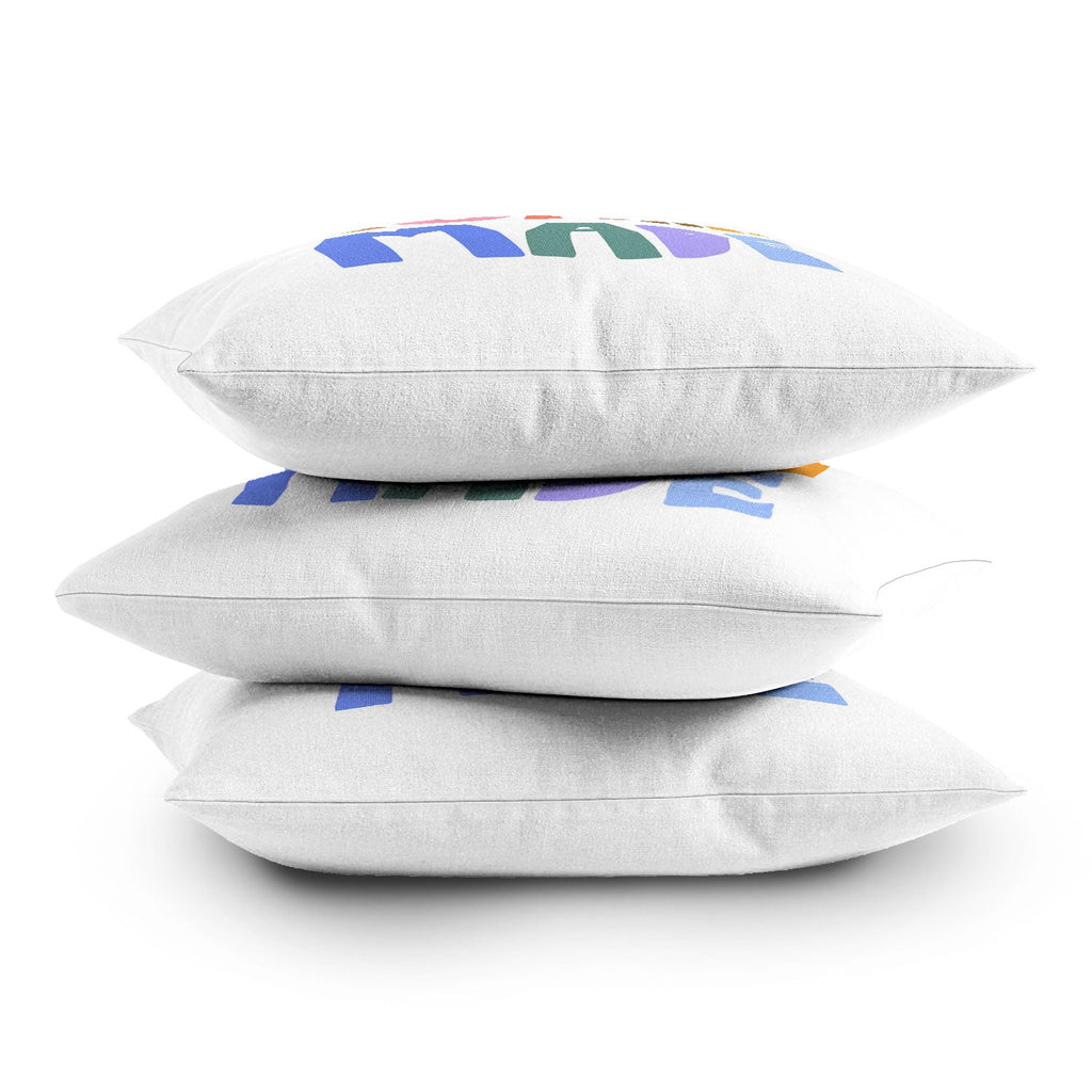Design by Spark Love Human Made Outdoor Throw Pillow