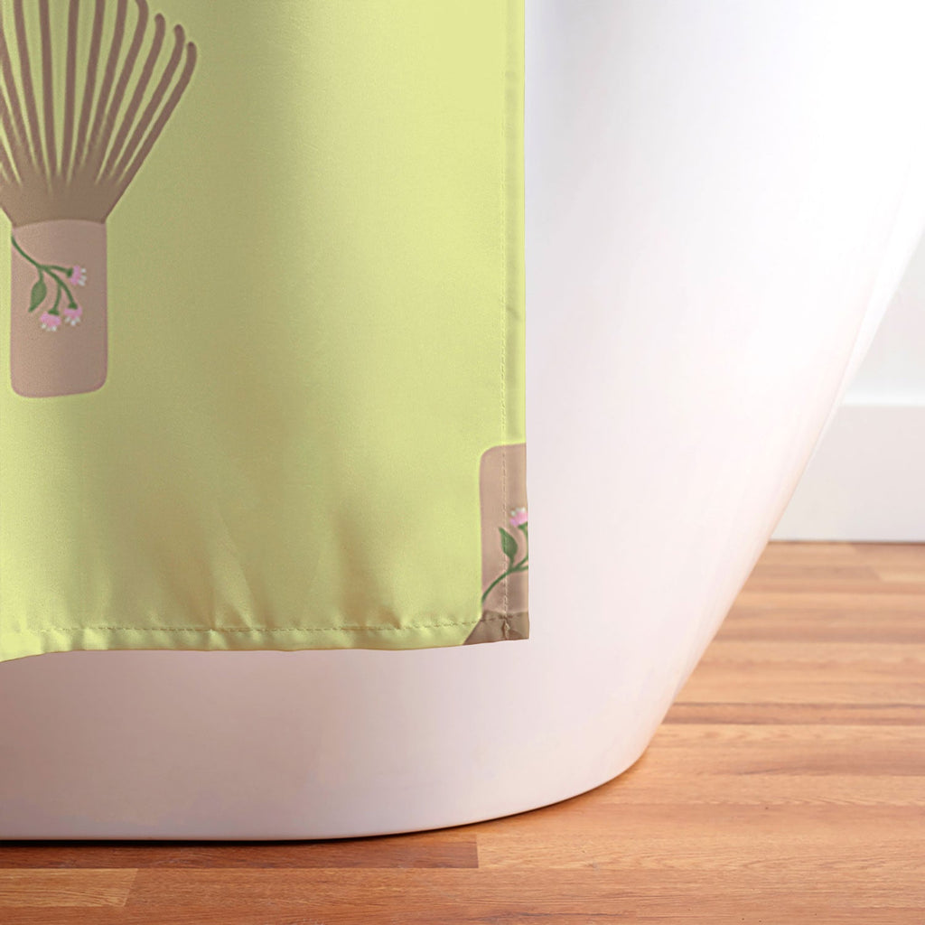 Design by Spark Matcha Whisk Shower Curtain
